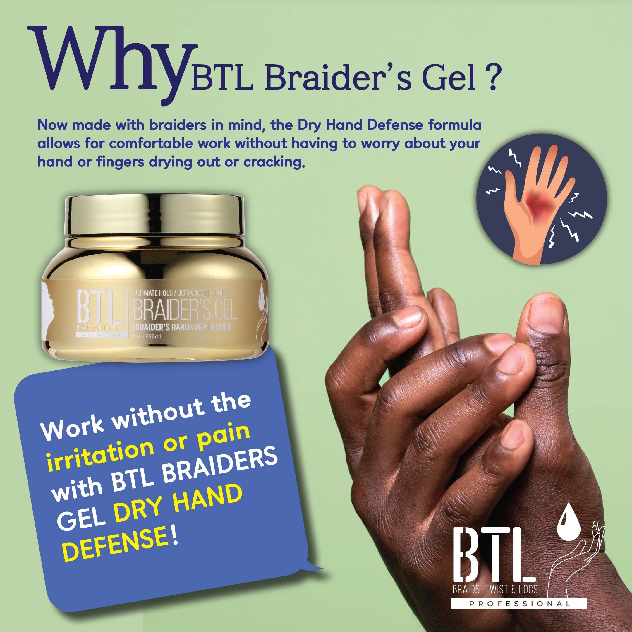 Btl Braider's Hands Dry Defense Ultimate Hold Conditioning Gel Btlg04 16 0 16 oz - Thumbnail 2