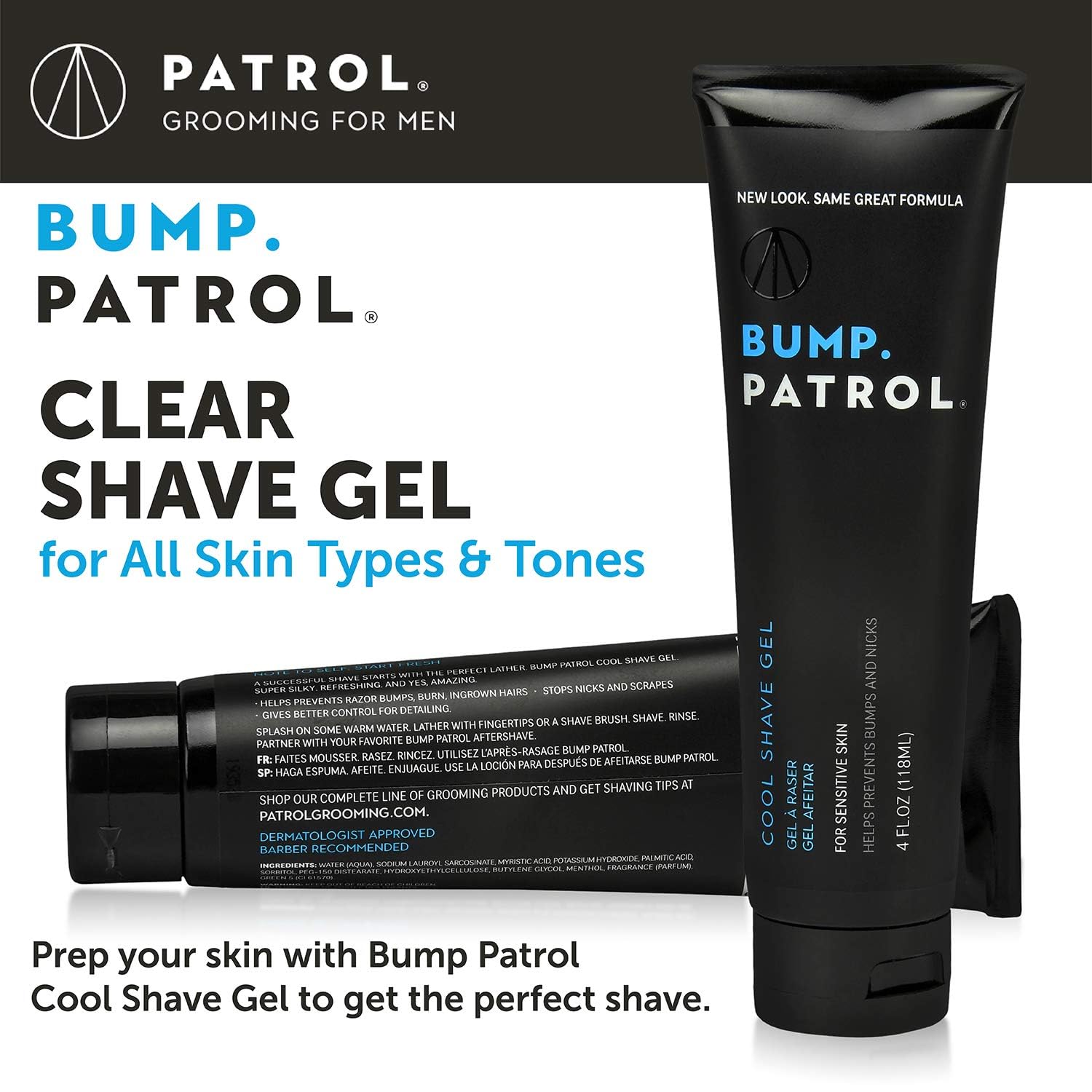 Bump Patrol Cool Shave Gel Sensitive Clear Shaving Gel With Menthol Prevents - Thumbnail 3