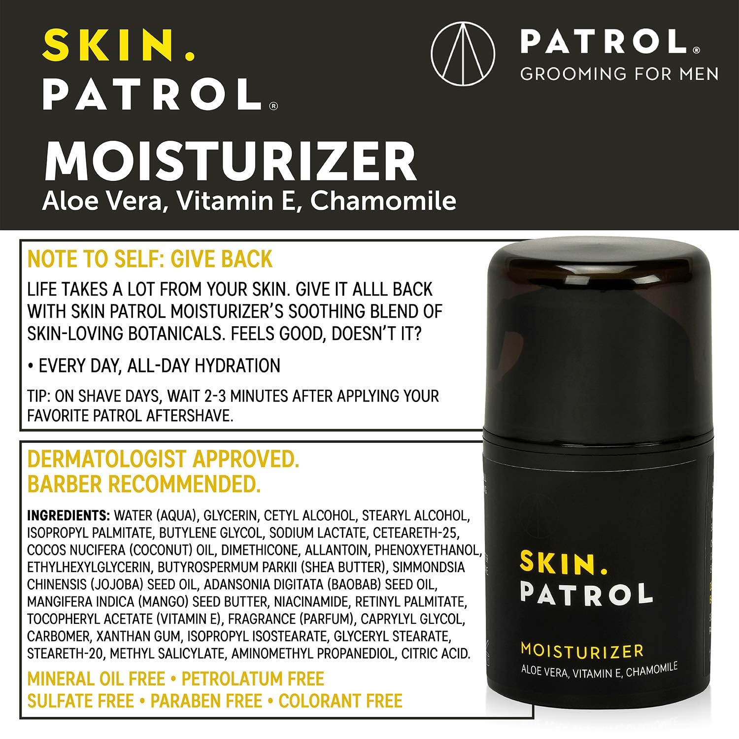 Bump Patrol Everyday Skin Moisturizer Aloe Vera Vitamin E Chamomile Guards - Thumbnail 2