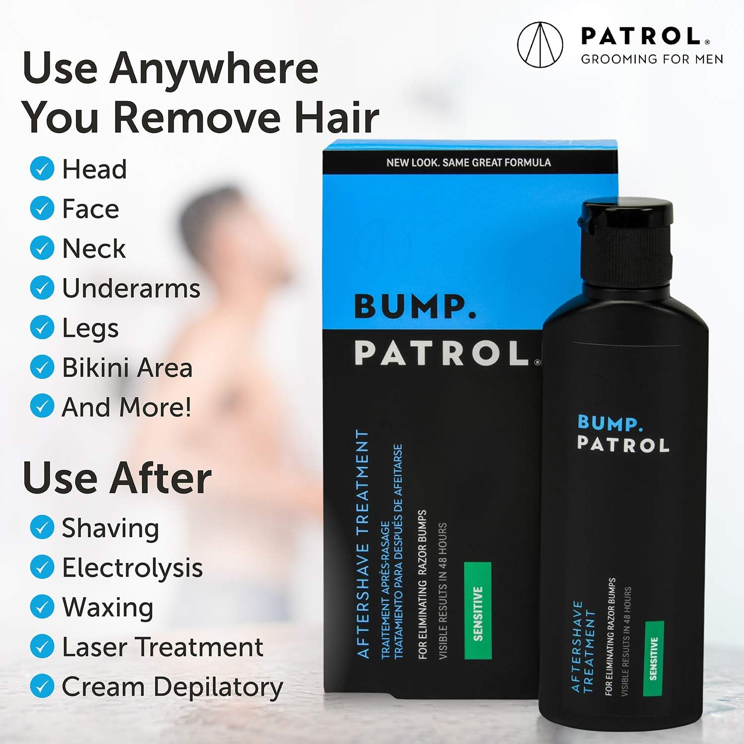 Bump Patrol Sensitive Strength Aftershave Formula Gentle After Shave Solution - Thumbnail 3