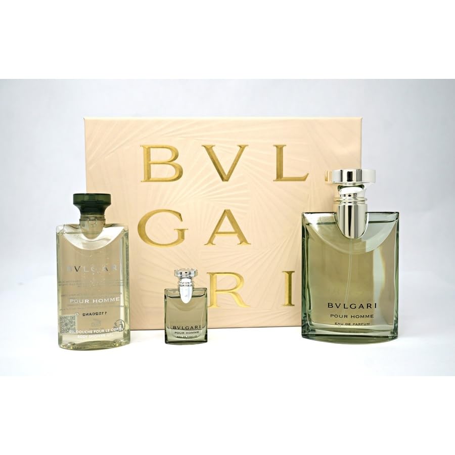 BVLGARI(M)(H/B)3PC SET(3.4oz edp sp,2.5oz Body Shower Gel,5ml edp spl)