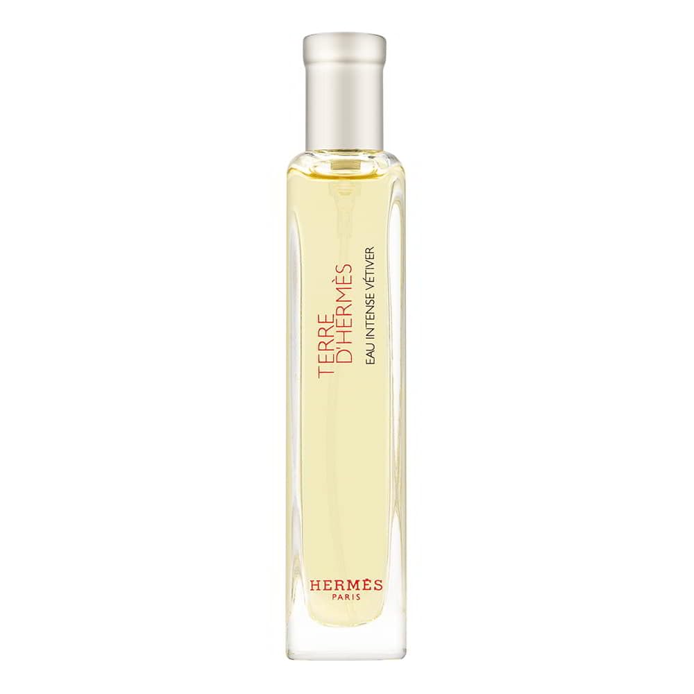 [Mini] Terre D'hermes Eau de Intense Vetiver By Hermes With Pouch For Men EDP 0.5 oz