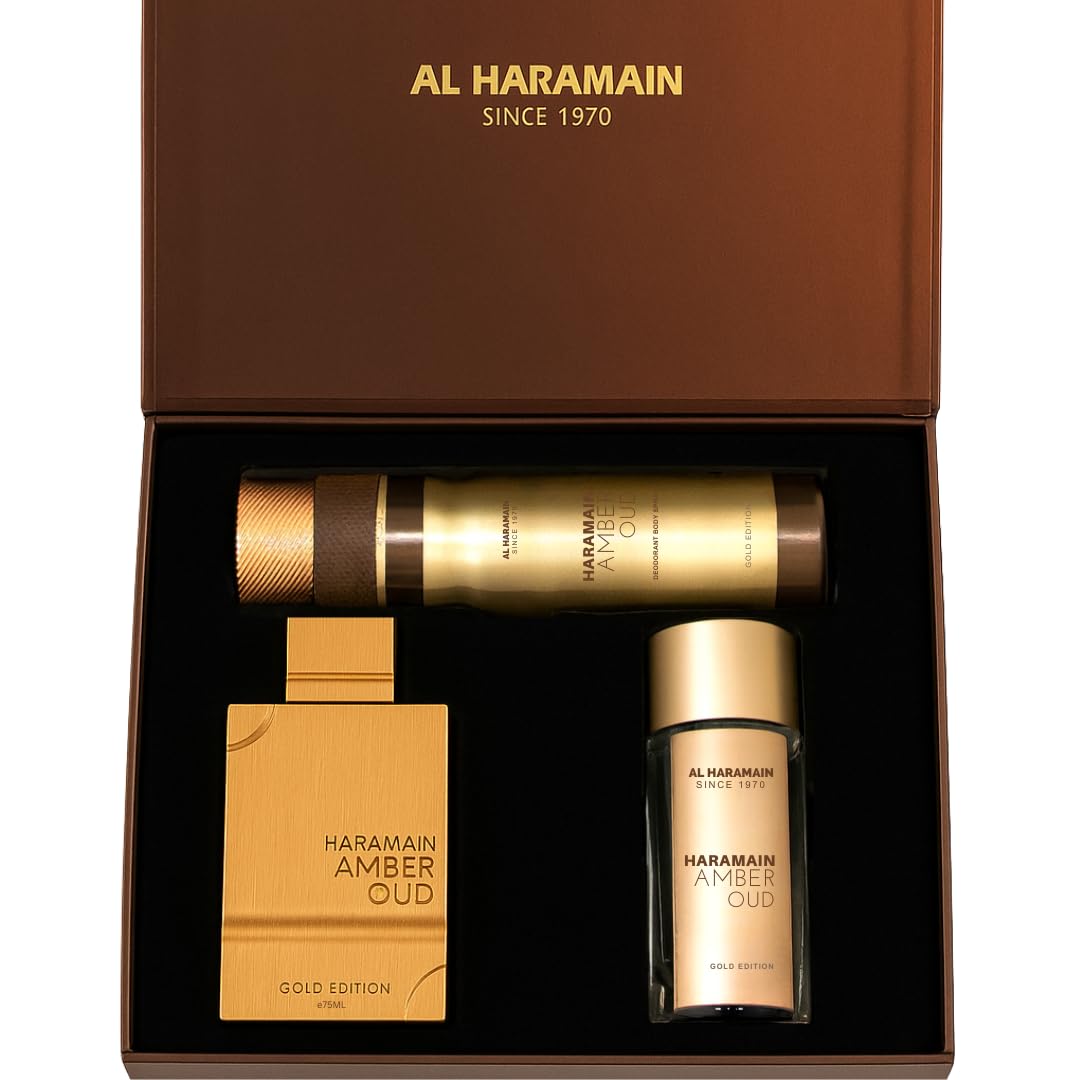 Al Harmain Al Haramain Amber Oud Gold 3pc Set