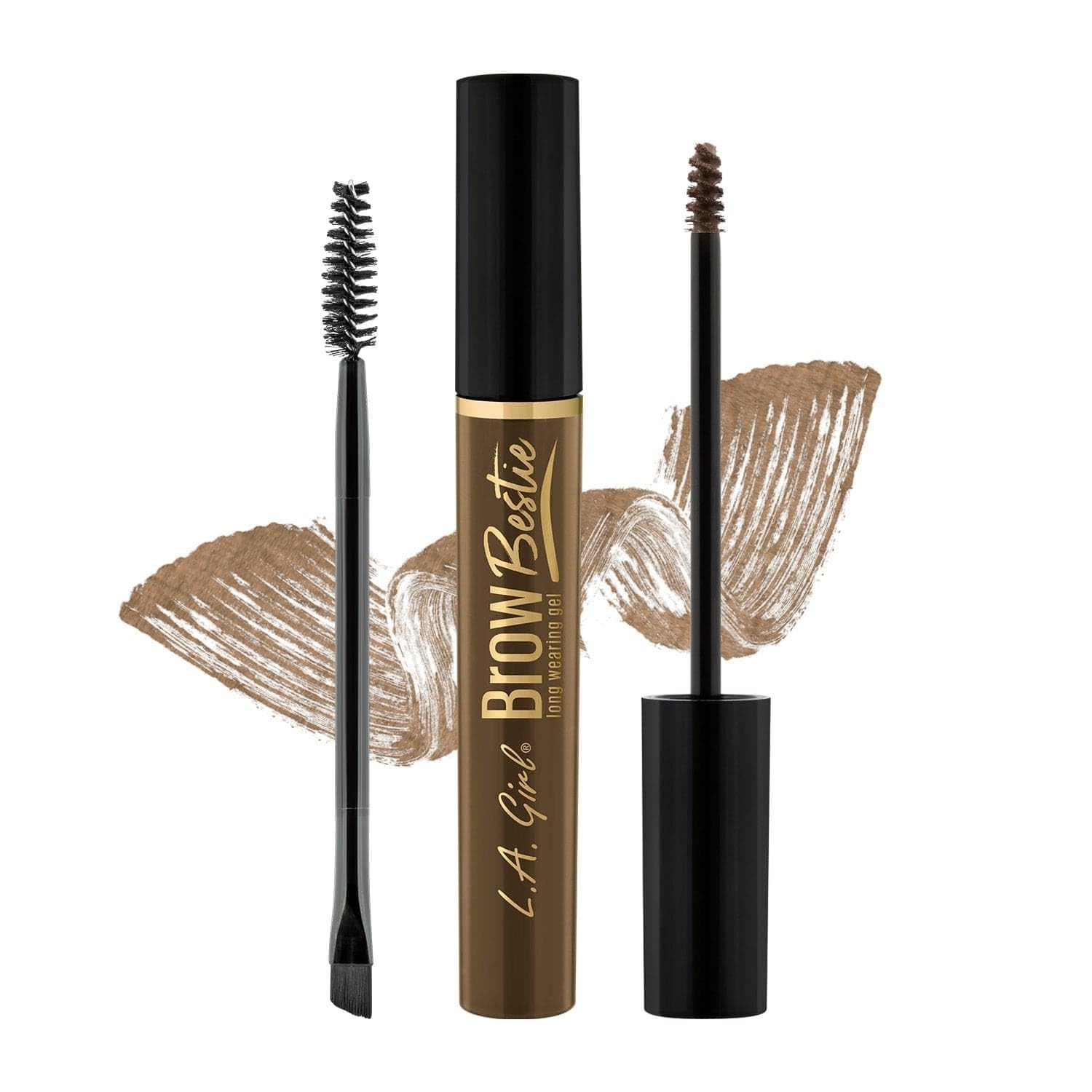 (12-pack) L.A. Girl Brow Bestie Gel With Dual-Ended, Soft Brown GBG382