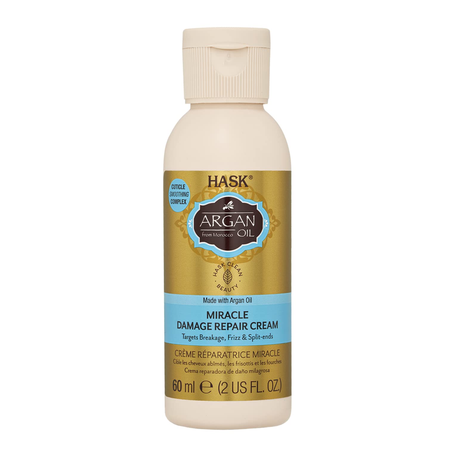 Hask Argan Oil Miracle Damage Repair Cream for All Hair Types Color Safe Gluten