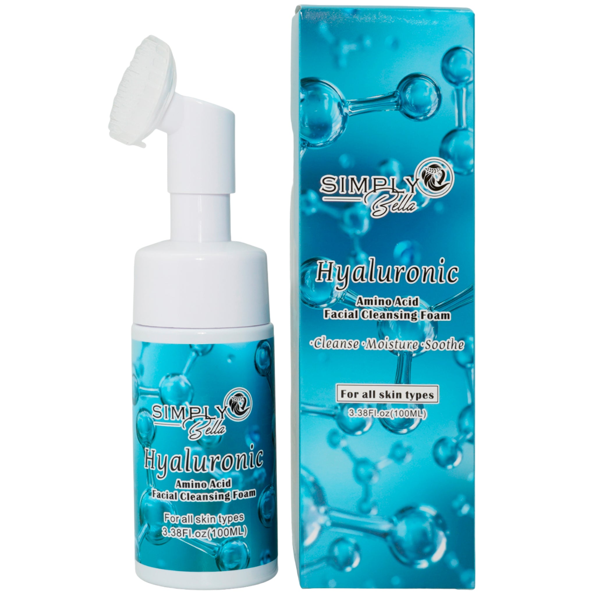 (6-pack) Simply Bella Hyaluronic Amino Acid Facial Cleansing Foam