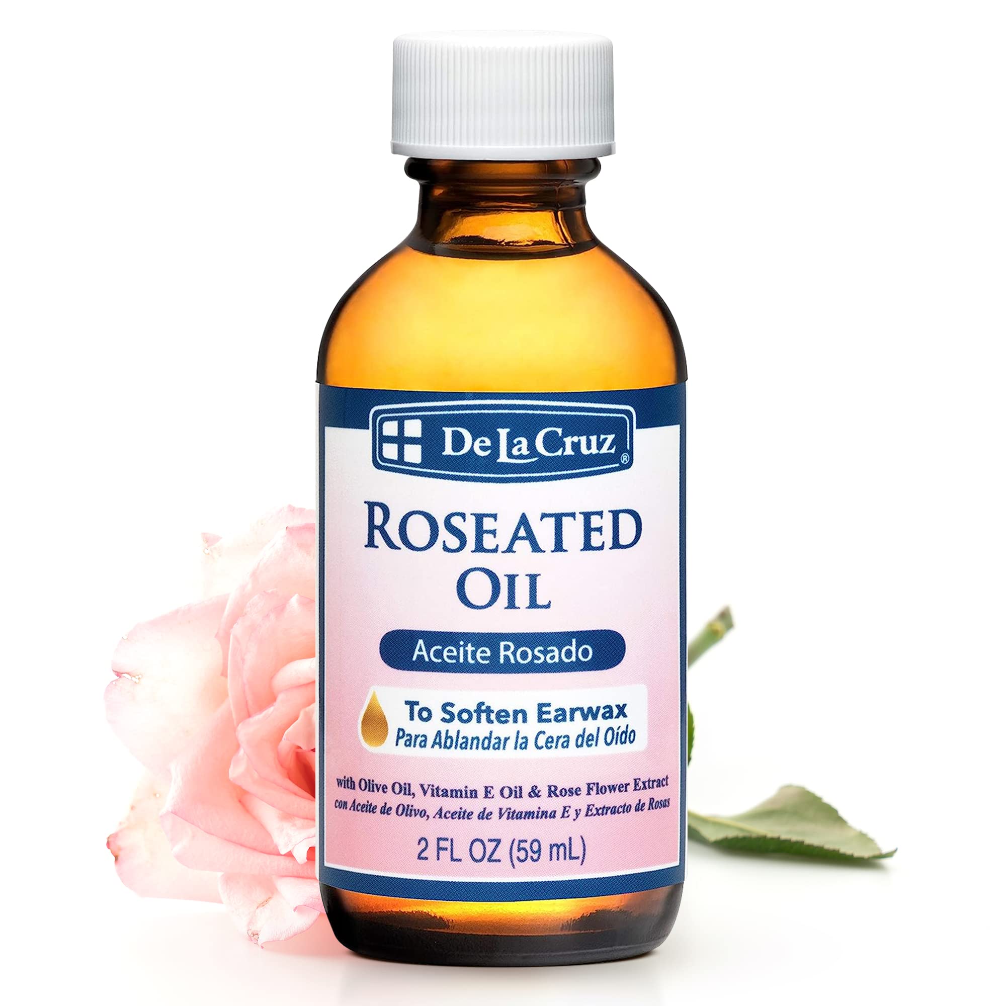 De la Cruz Roseated Oil Natural Ear Wax Softener Blend With Rose Flower Extract