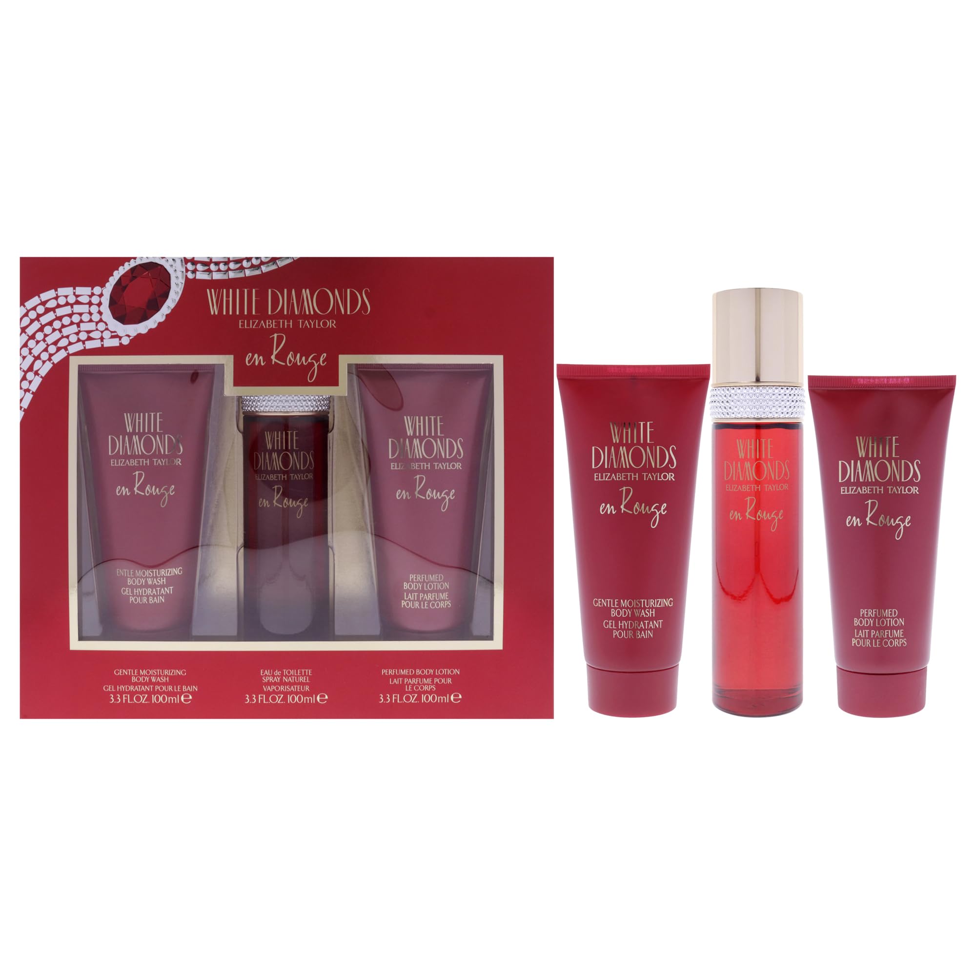 Elizabeth Taylor White Diamond En Rouge 3pc Set