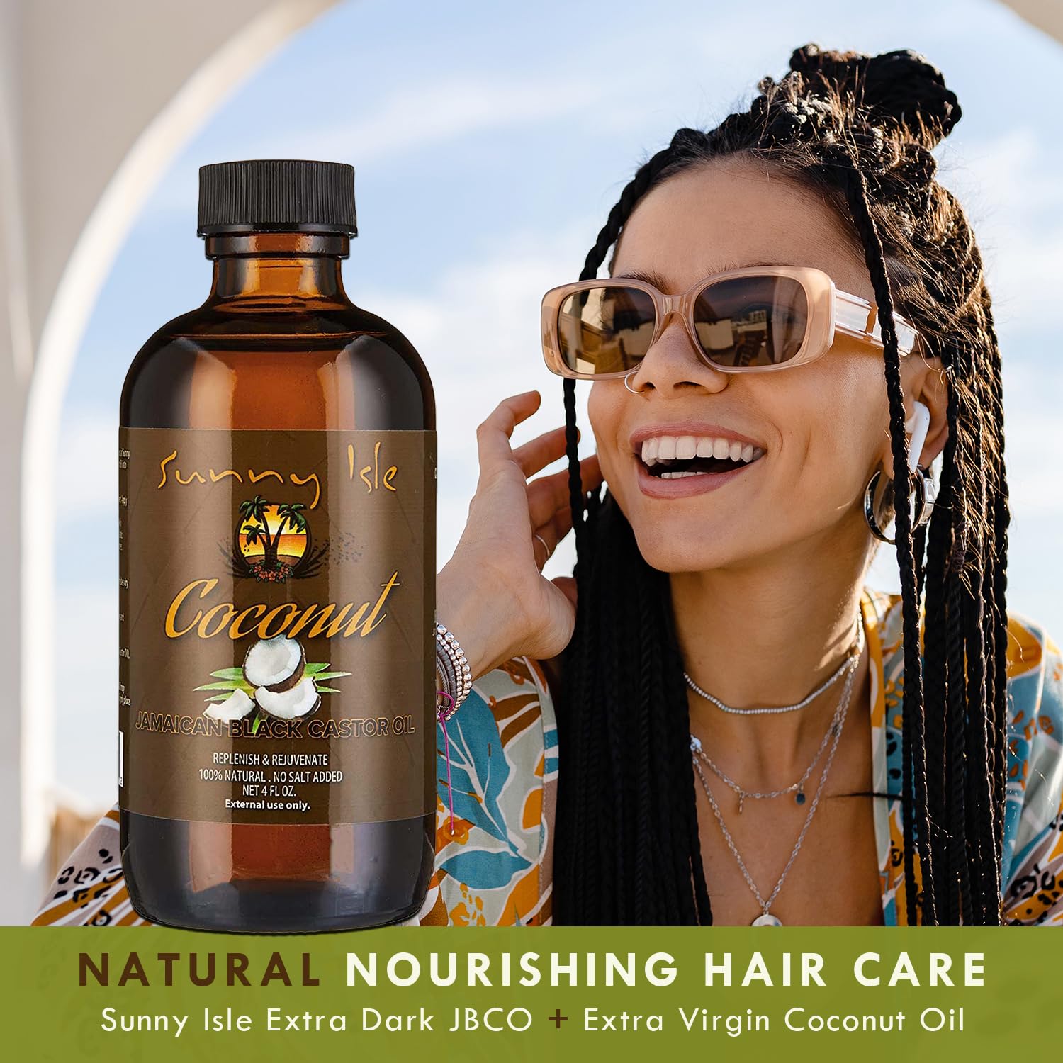 Sunny Isle Coconut Jamaican Black Castor Oil 4 oz