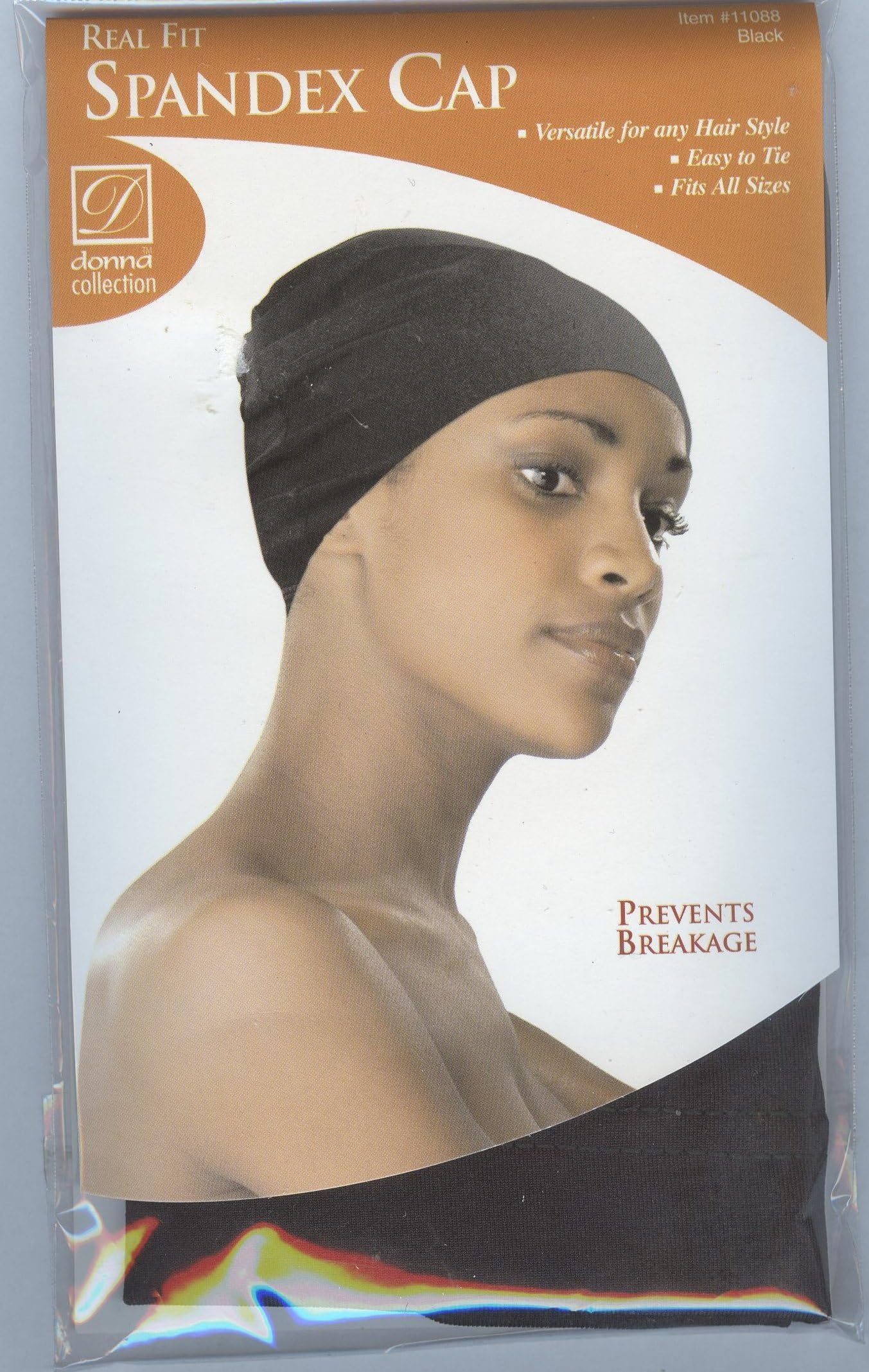 Donna Collection Black Spandex Cap