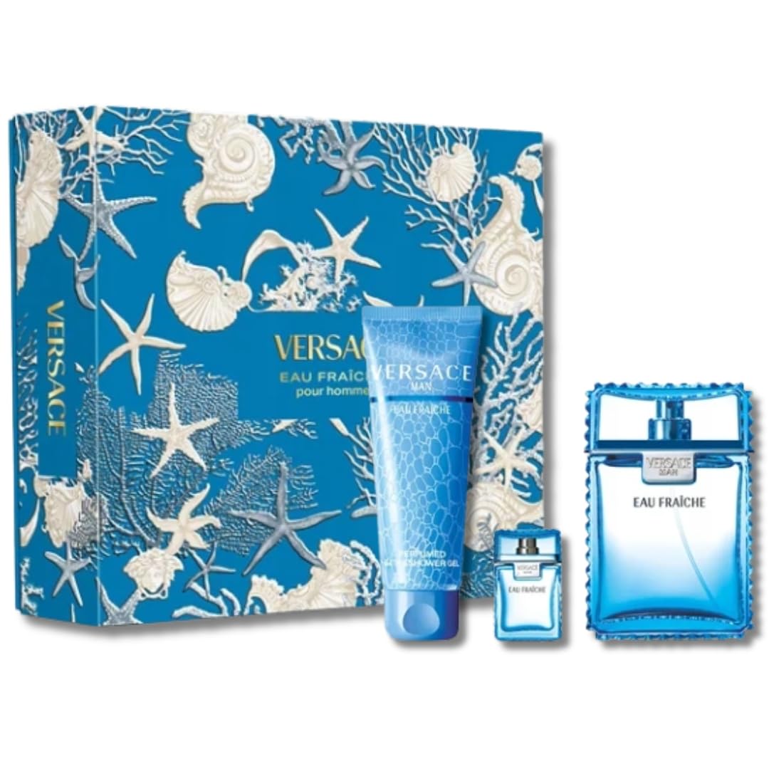 [Set] Versace Eau Fraiche 3.4 M+5.0 S/g+mini Italy 18pcs Bybox EDT