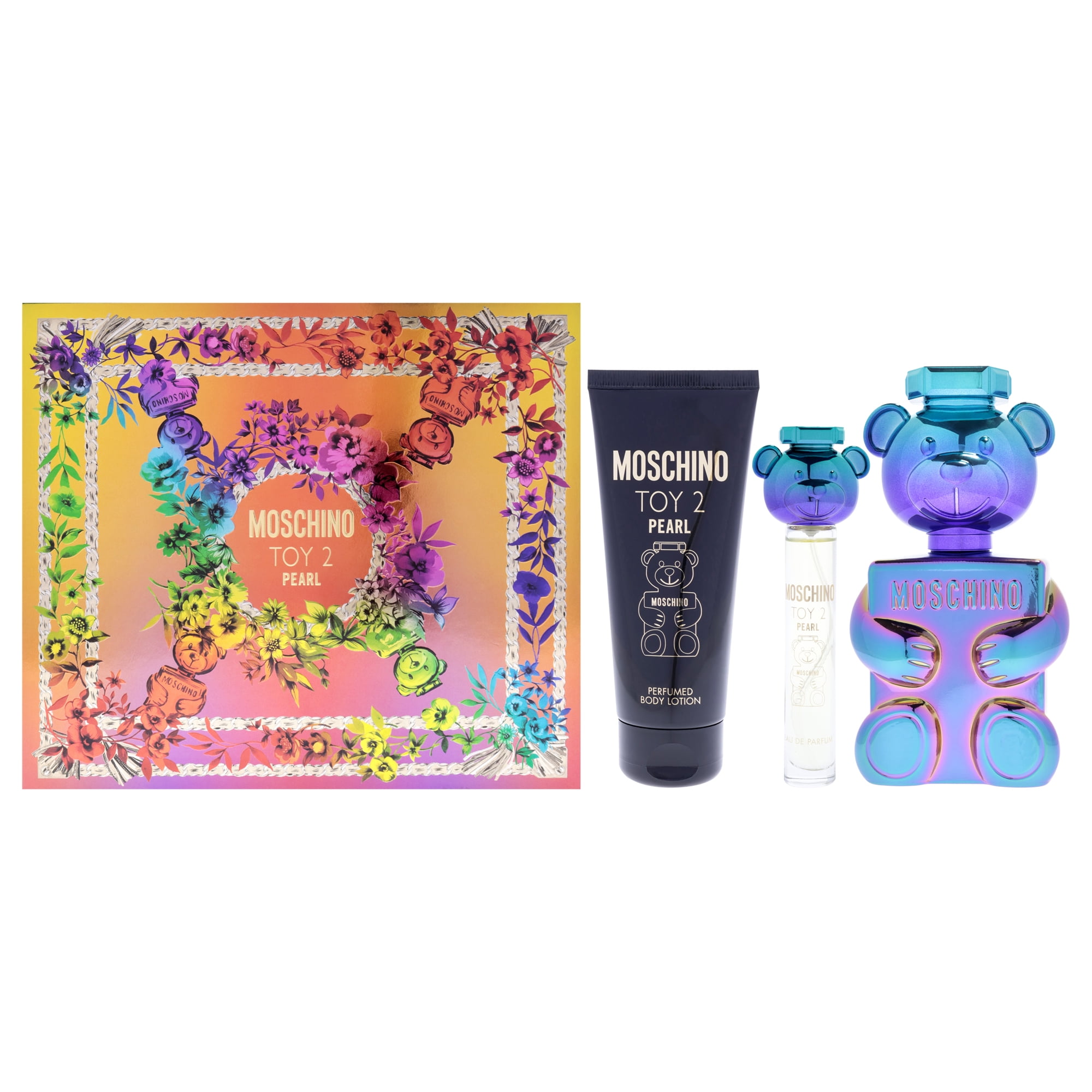 MOSCHINO TOY 2 PEARL(U)(H/B)3PC SET(3.4 edp sp,3.4oz Body Lotion,10ml mini sp)