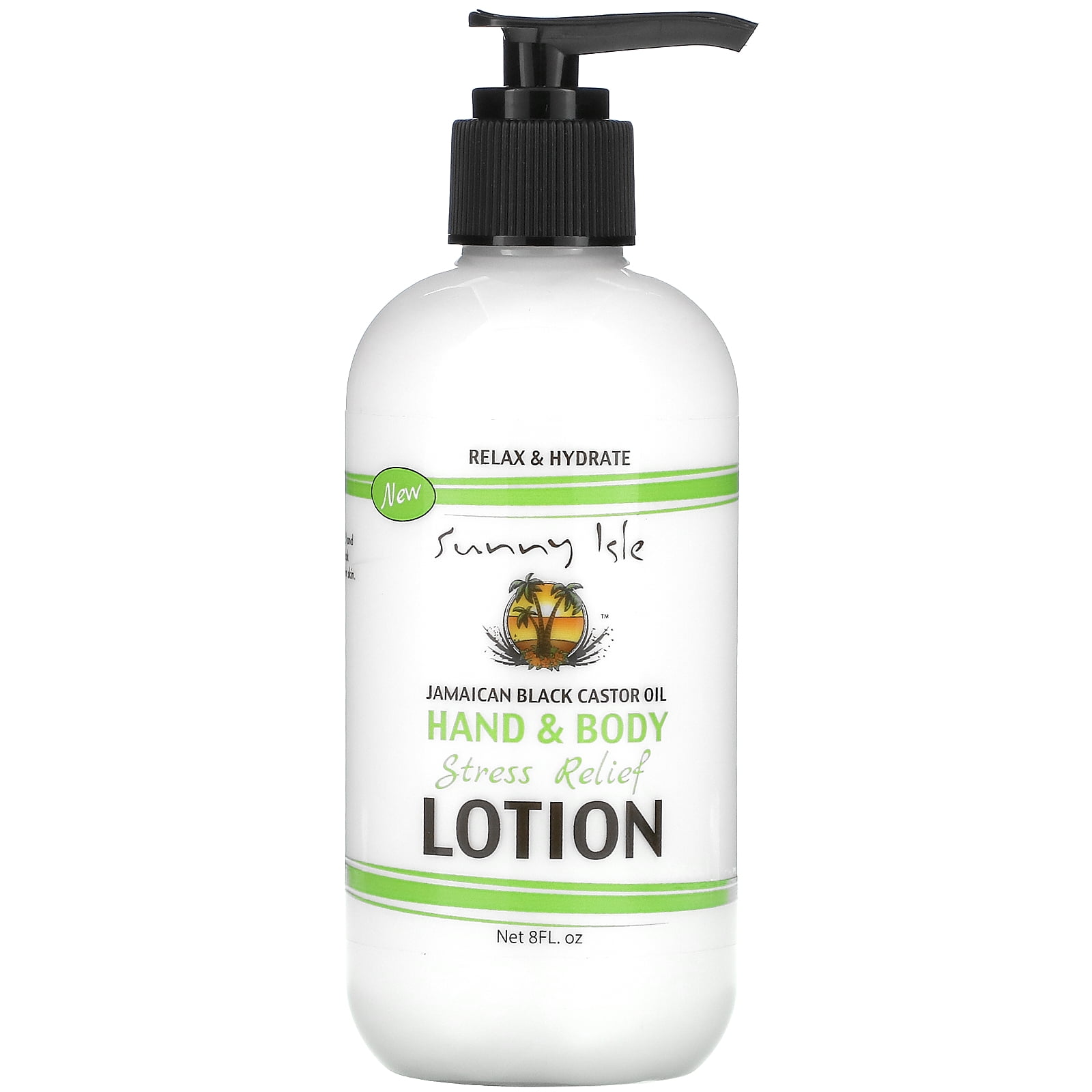 Sunny Isle Jamaican Black Castor Oil Hand Body Stress Relief Lotion 8 Fl Oz