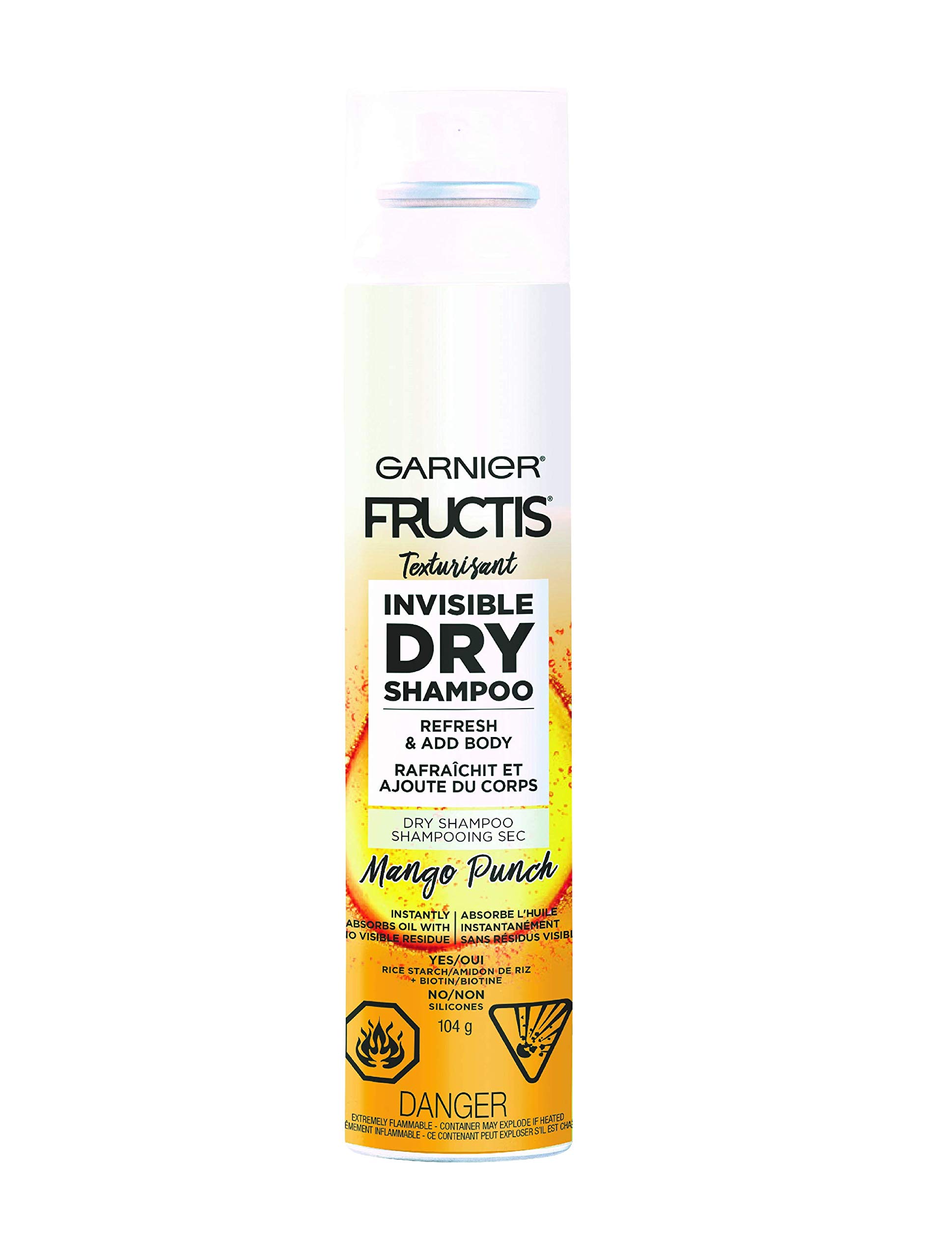 (6-pack) 'Garnier Fructis Mango Punch Invisible Dry Shampoo, Mango Punch, 104.04 gram
