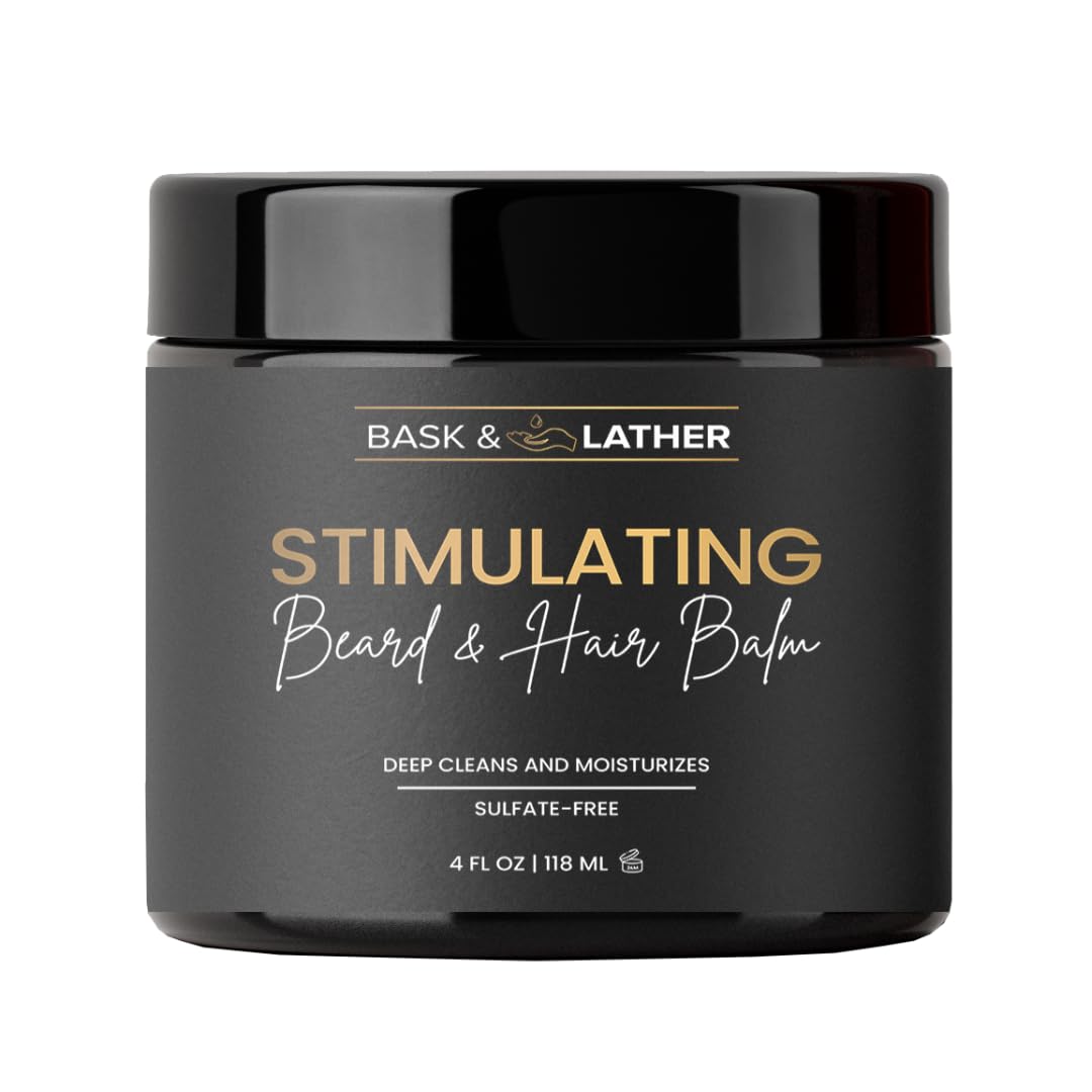 Bask Lather Stimulating Hair Beard Balm Leave In Conditioner With Essential