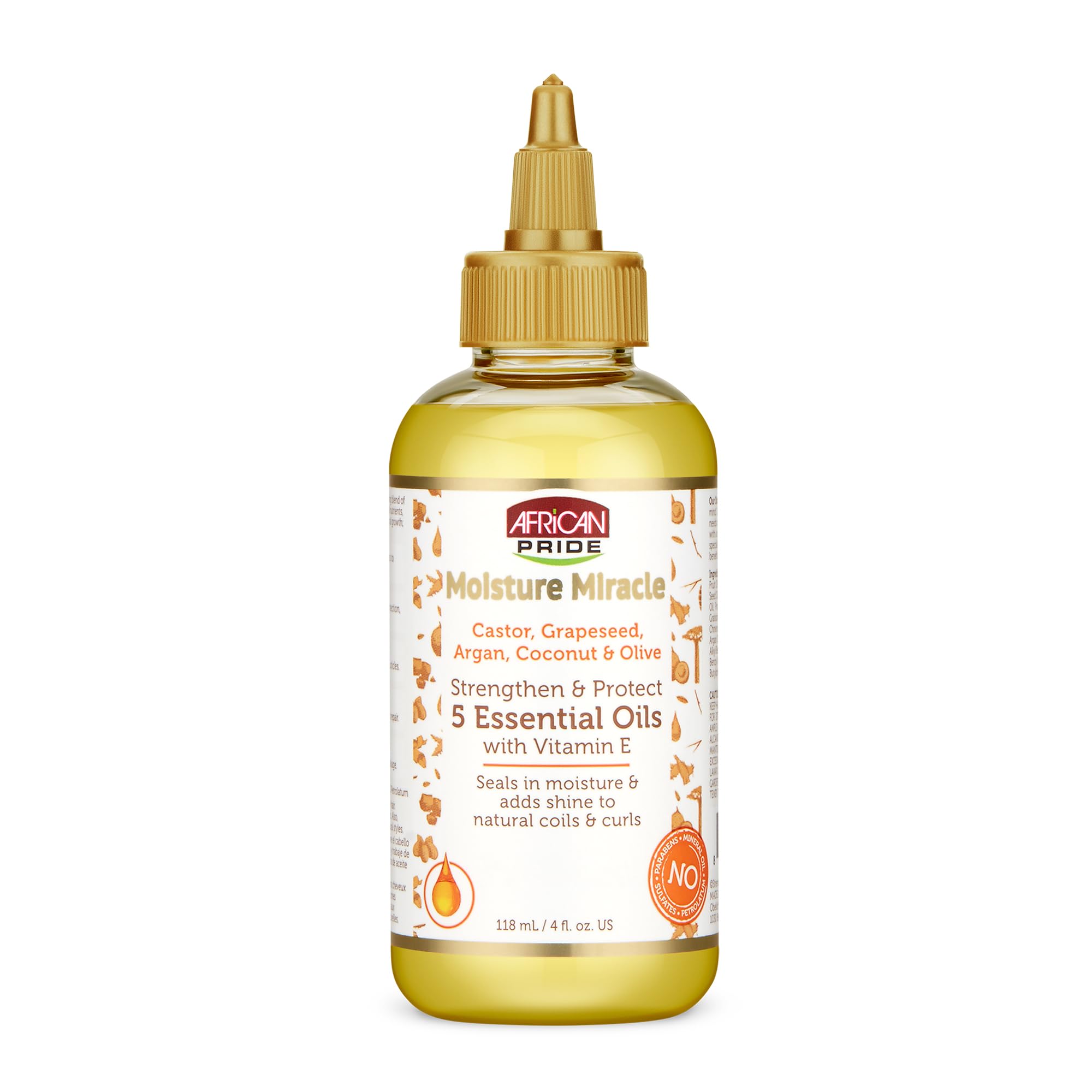 African Pride Moisture Miracle 5 Essential Hair Oils With Vitamin E | Moisture