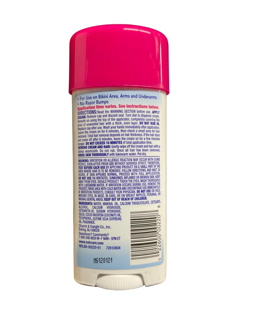 Nair Hair Remover Sensitive Formula Glide On Depilatory Cream Natural Coconut