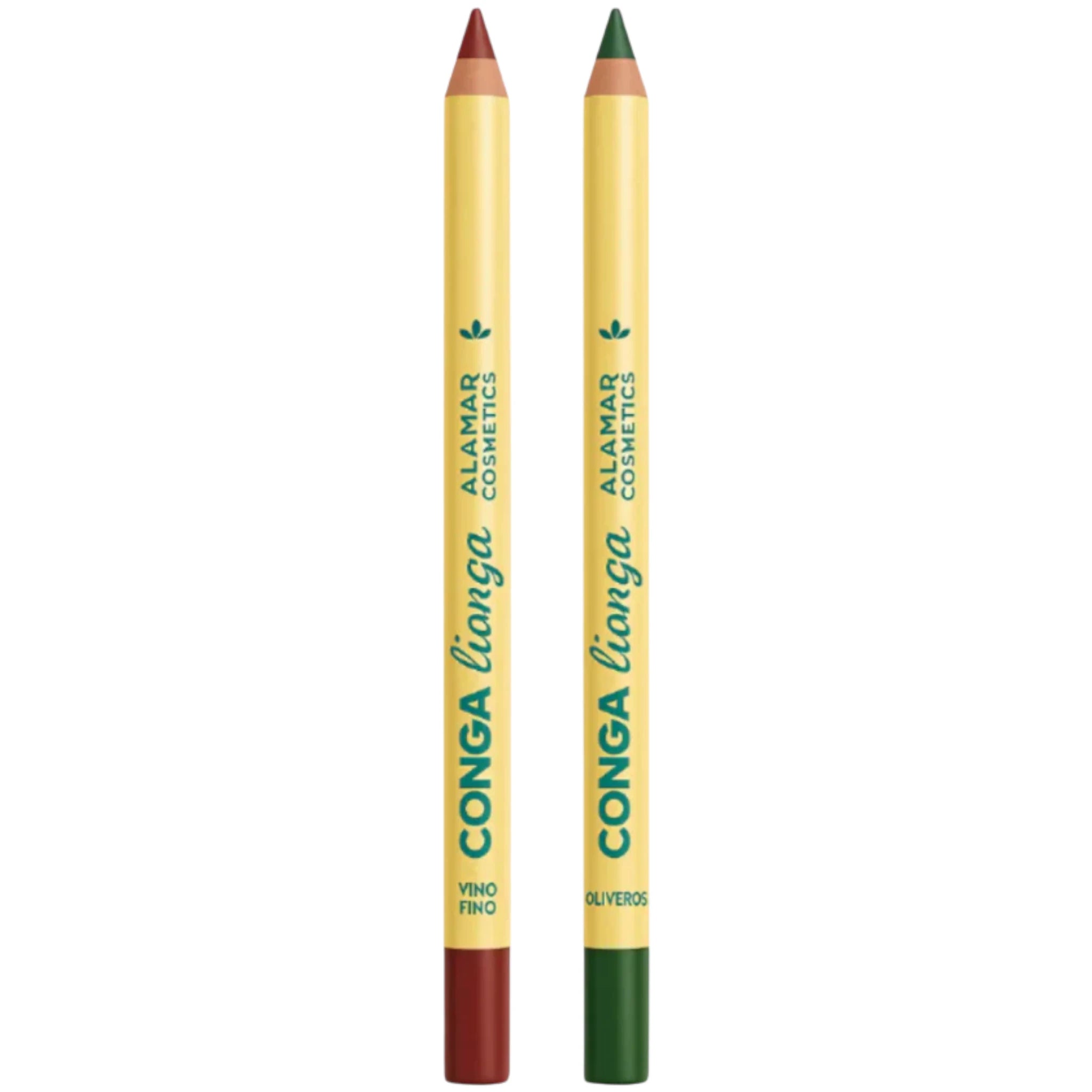 (24-pack) Alamar Conga Eyeliner Duo Burgundy & Green