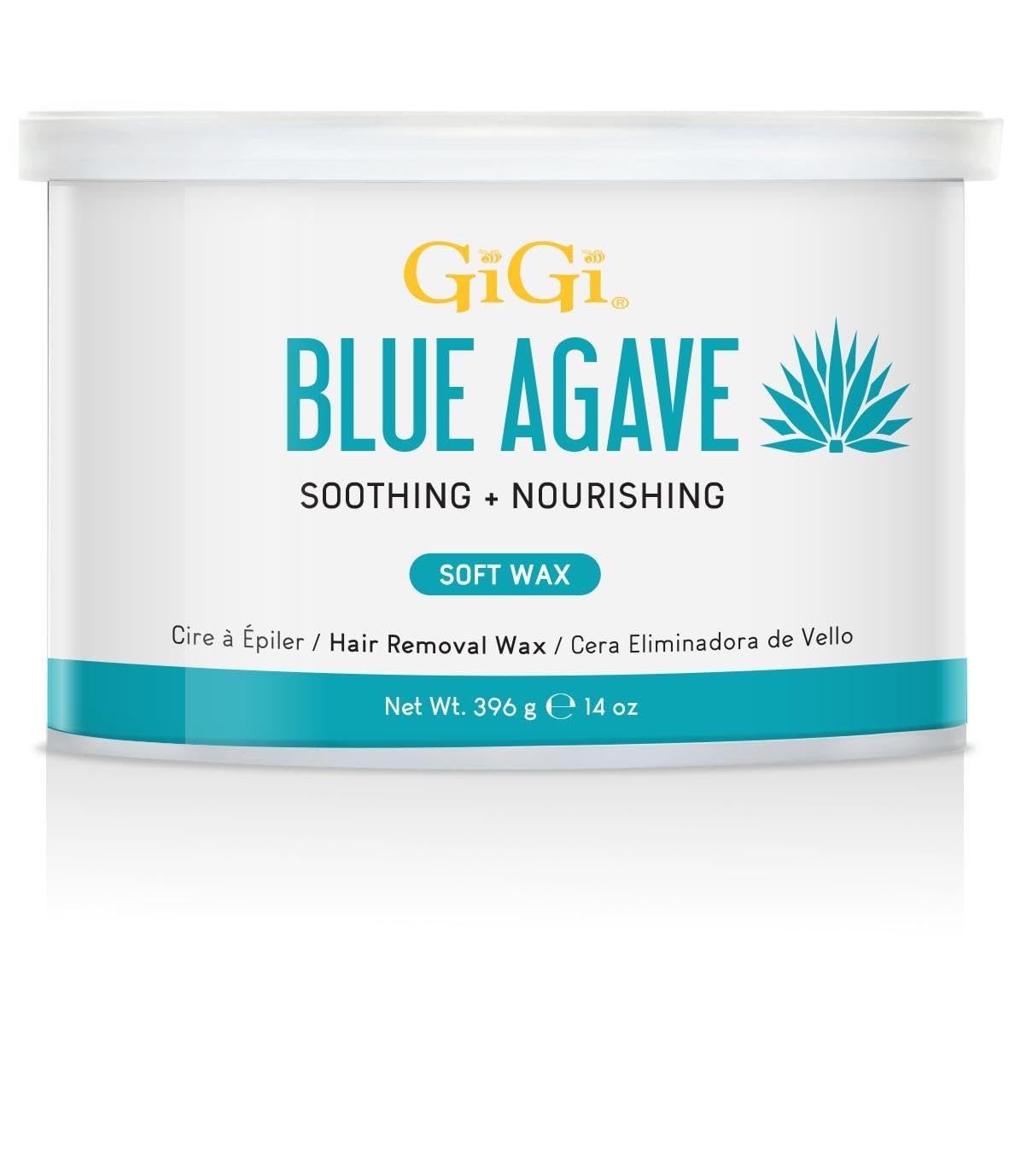 Gigi Blue Agave Soft Wax for Hair Removal Strip Formula for Face Body Bikini