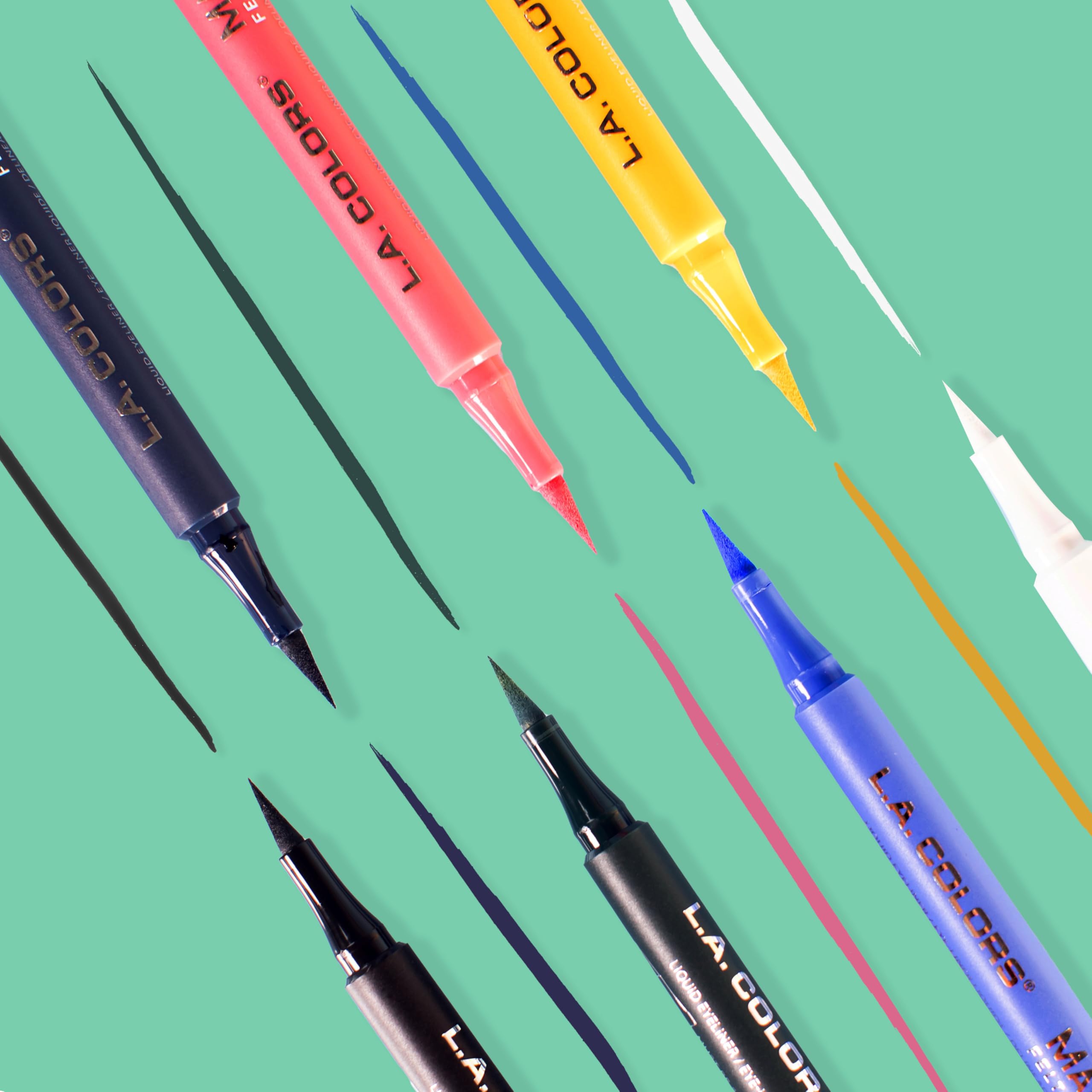 (6-pack) L.A. Colors Mark & Line Felt Tip Eyeliner Black