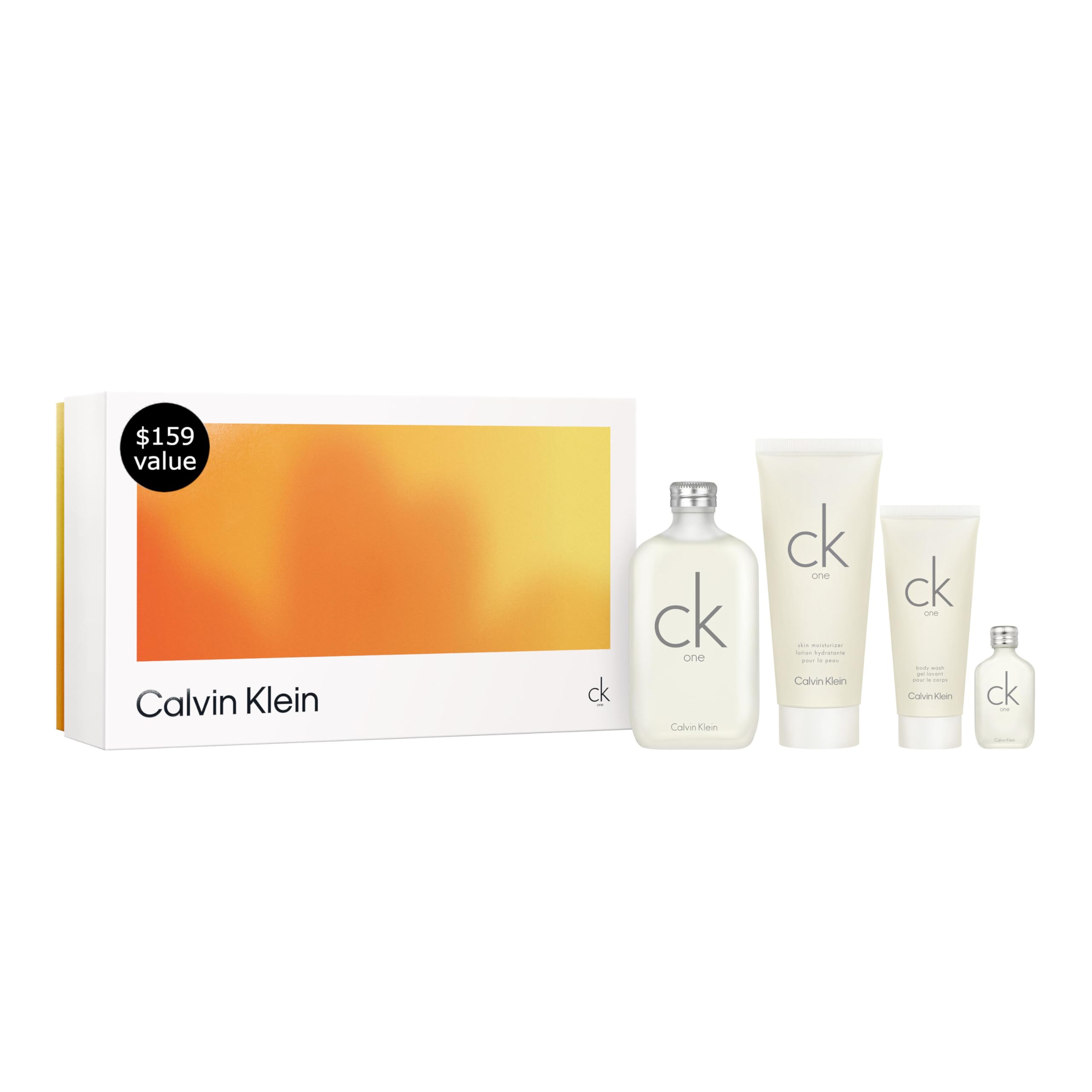 Calvin Klein Ck One 4 Piece Body Lotion Shower Gel With Notes of Green Tea Long