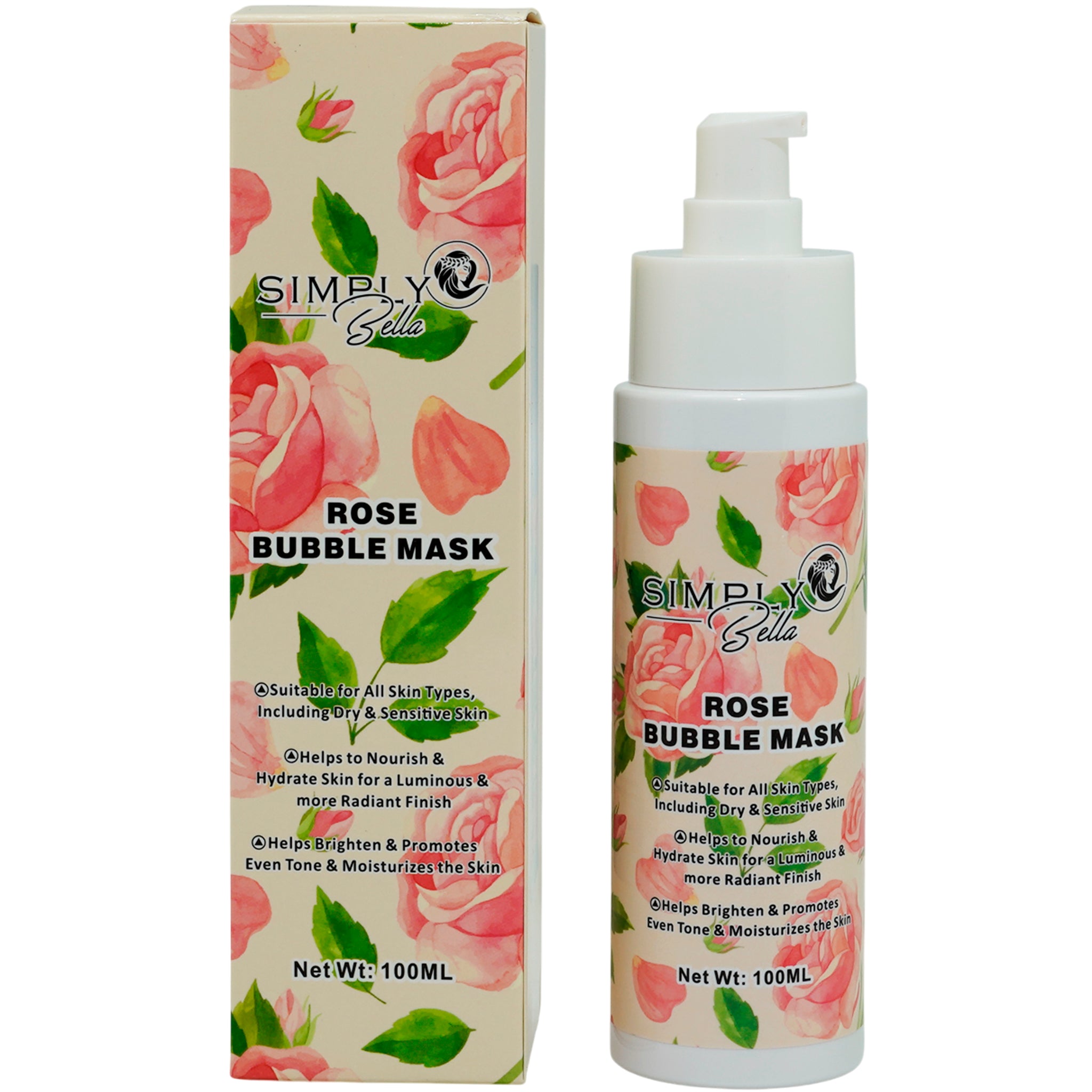 (5-pack) Simply Bella Rose Bubble Mask
