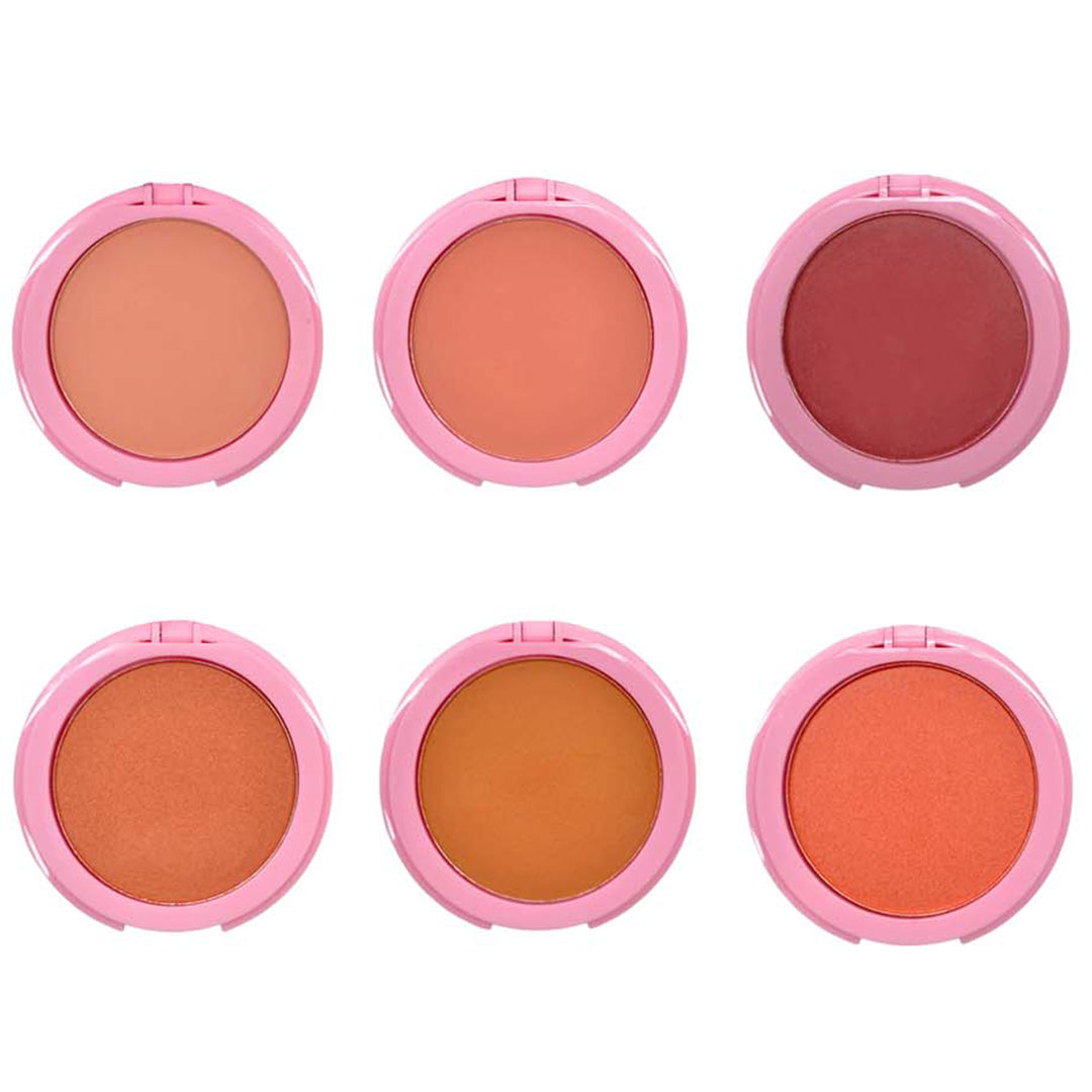 (12-pack) Matte Powder Blush in Warm Pink/Peach by Janets beauty shop.com