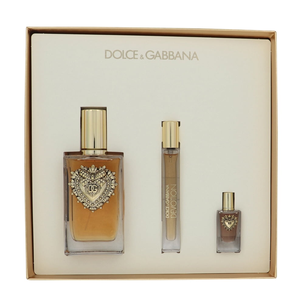 [Set] Devotion By Dolce and Gabbana 3 Pc Splash For Women EDP 3.3 oz