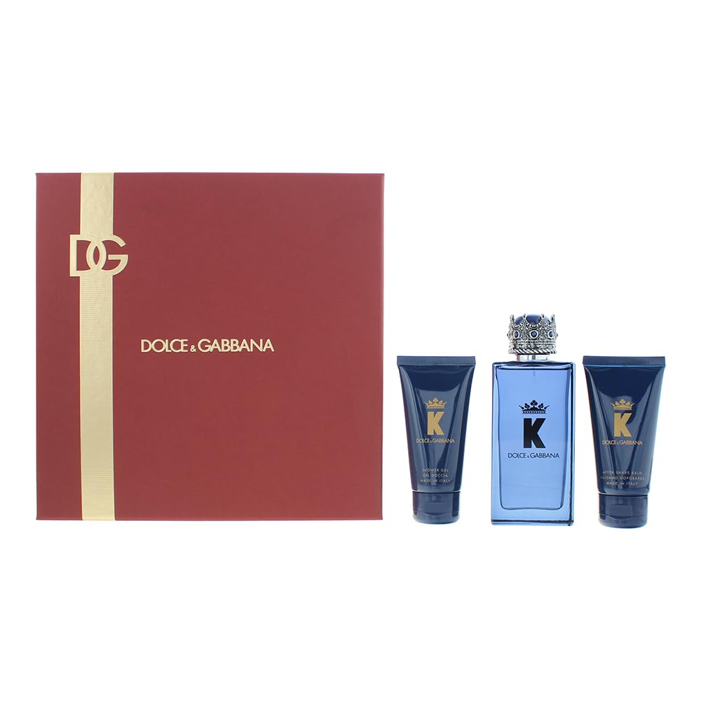 [Set] K 3.3 Asb 1.7 Sg By Dolce Gabbana 3 Pc Set For Men EDP 1.7 oz