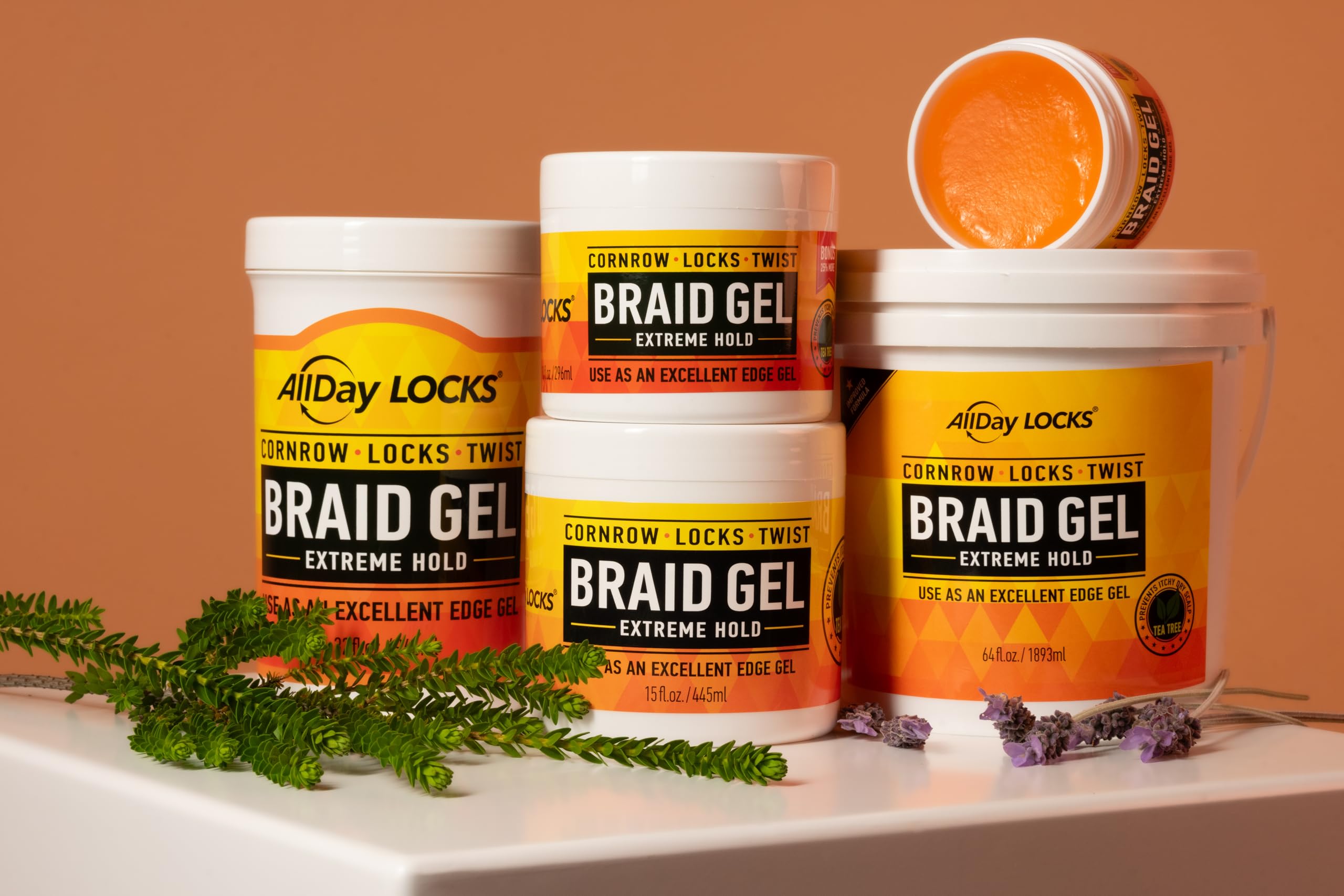 Allday Locks Braid Gel Extreme Hold Braiding Gel for Cornrows Locks Twisting