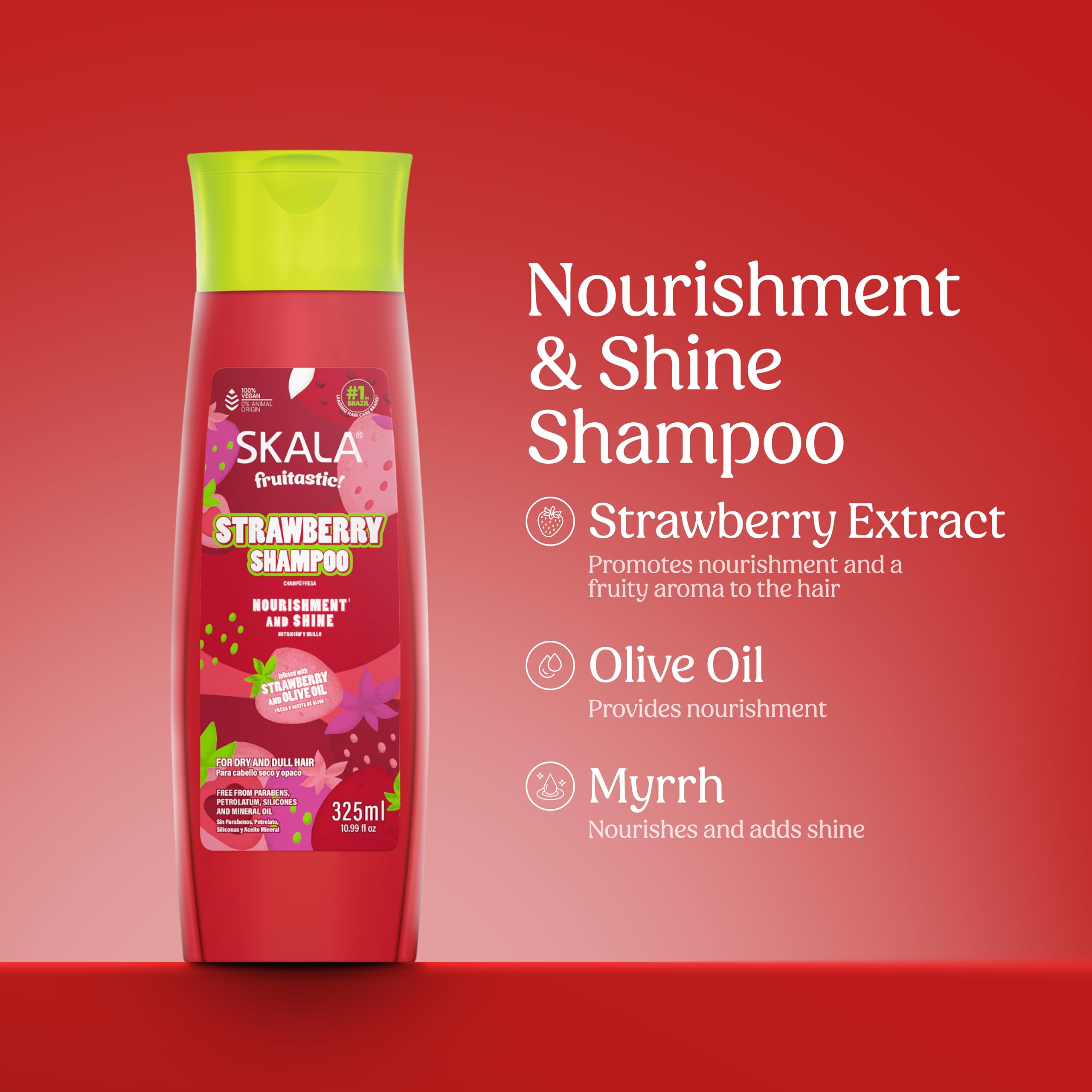 Skala Fruitastic Strawberry Shampoo 10.99 Fl Oz for Dry Dull Hair Nourishing