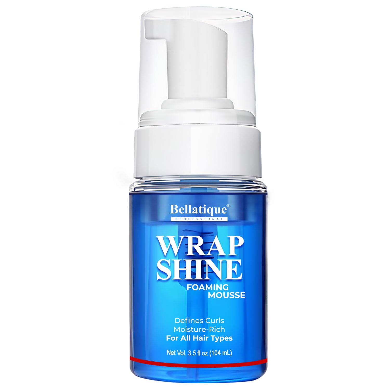 Bellatique Wrap Shine Foaming Mousse. Moisture Rich Curl Defining Formula Flake