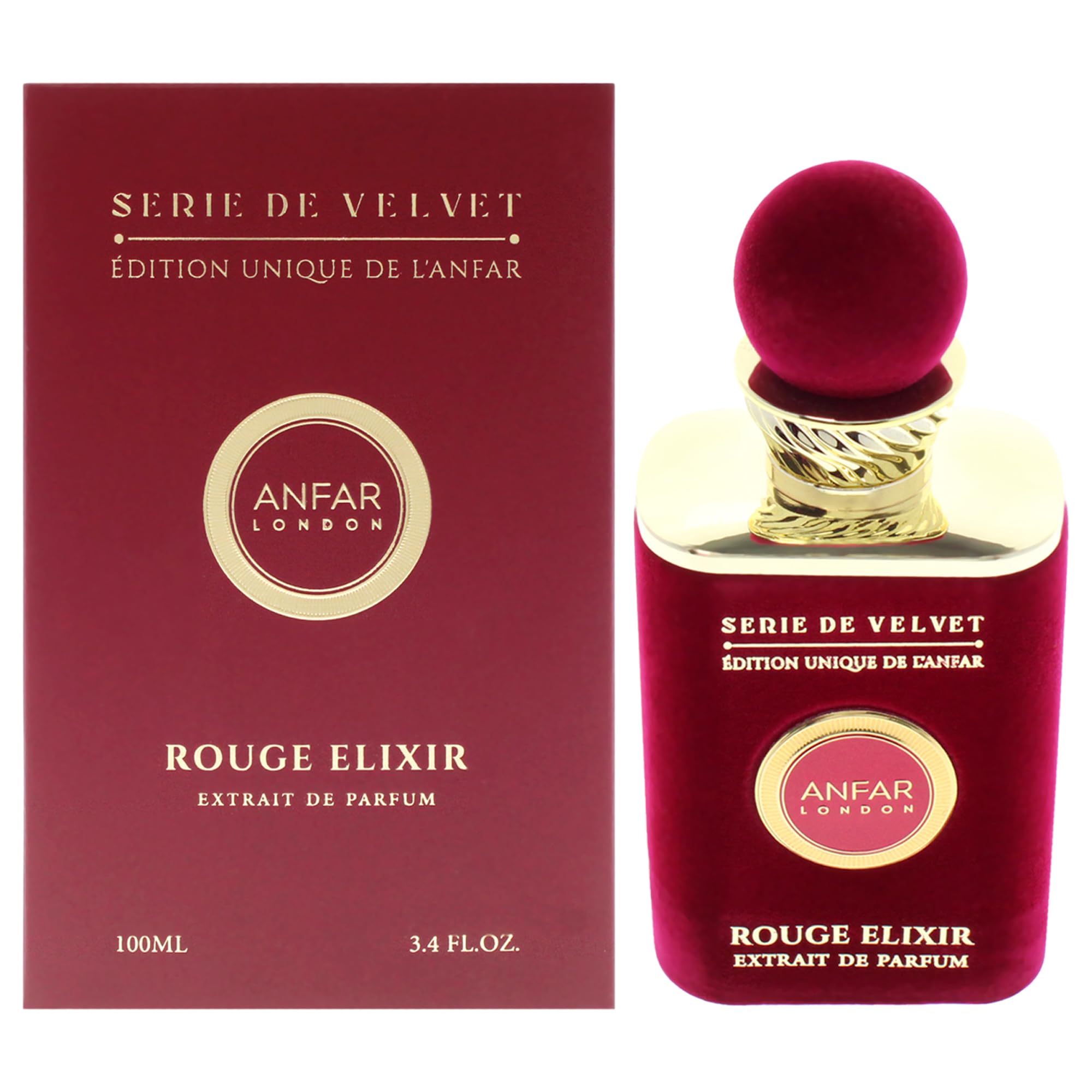 Anfar London Serie de Velvet Rouge Elixir Extrait de Parfum