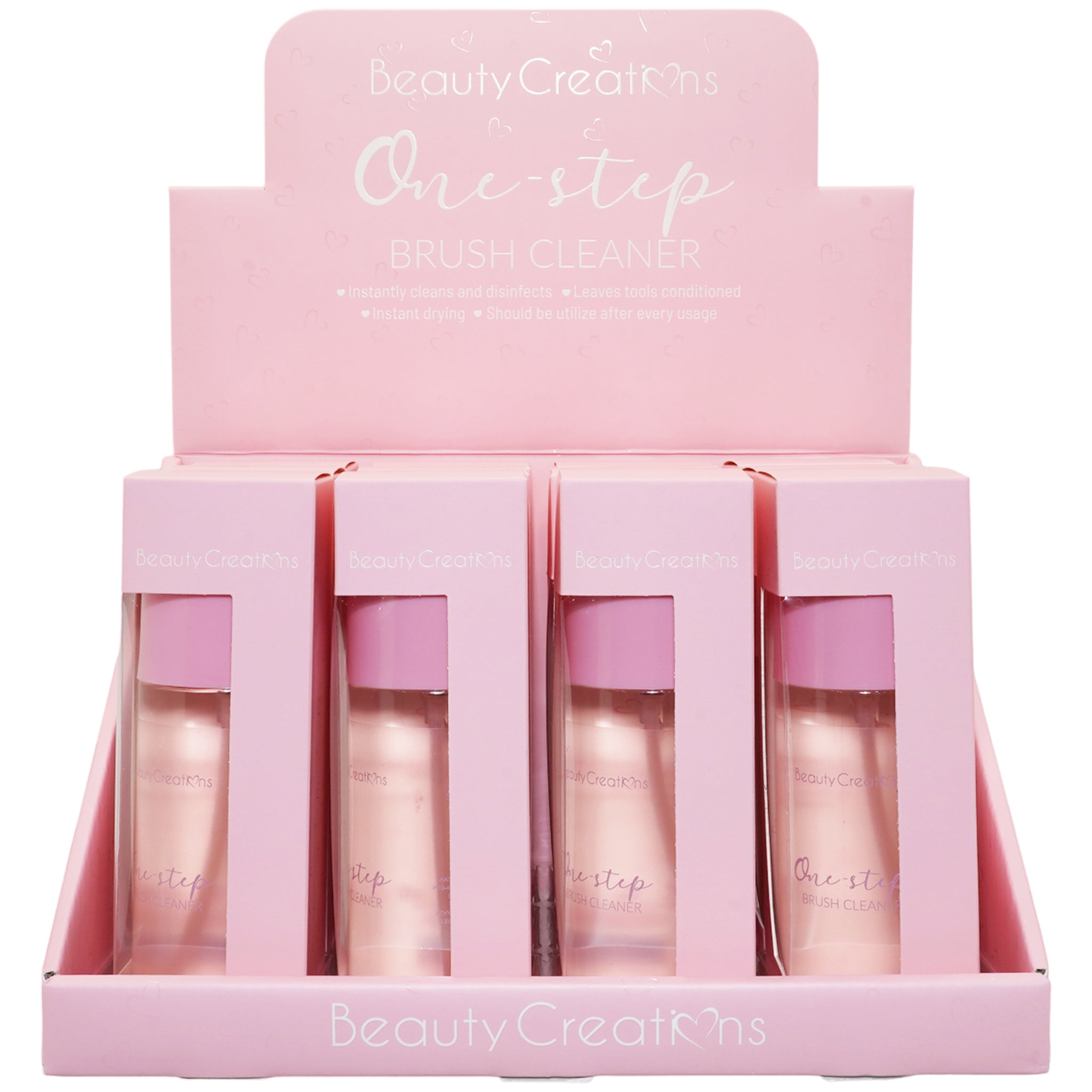 (12-pack) Beauty Creations One Step Brush Cleaner