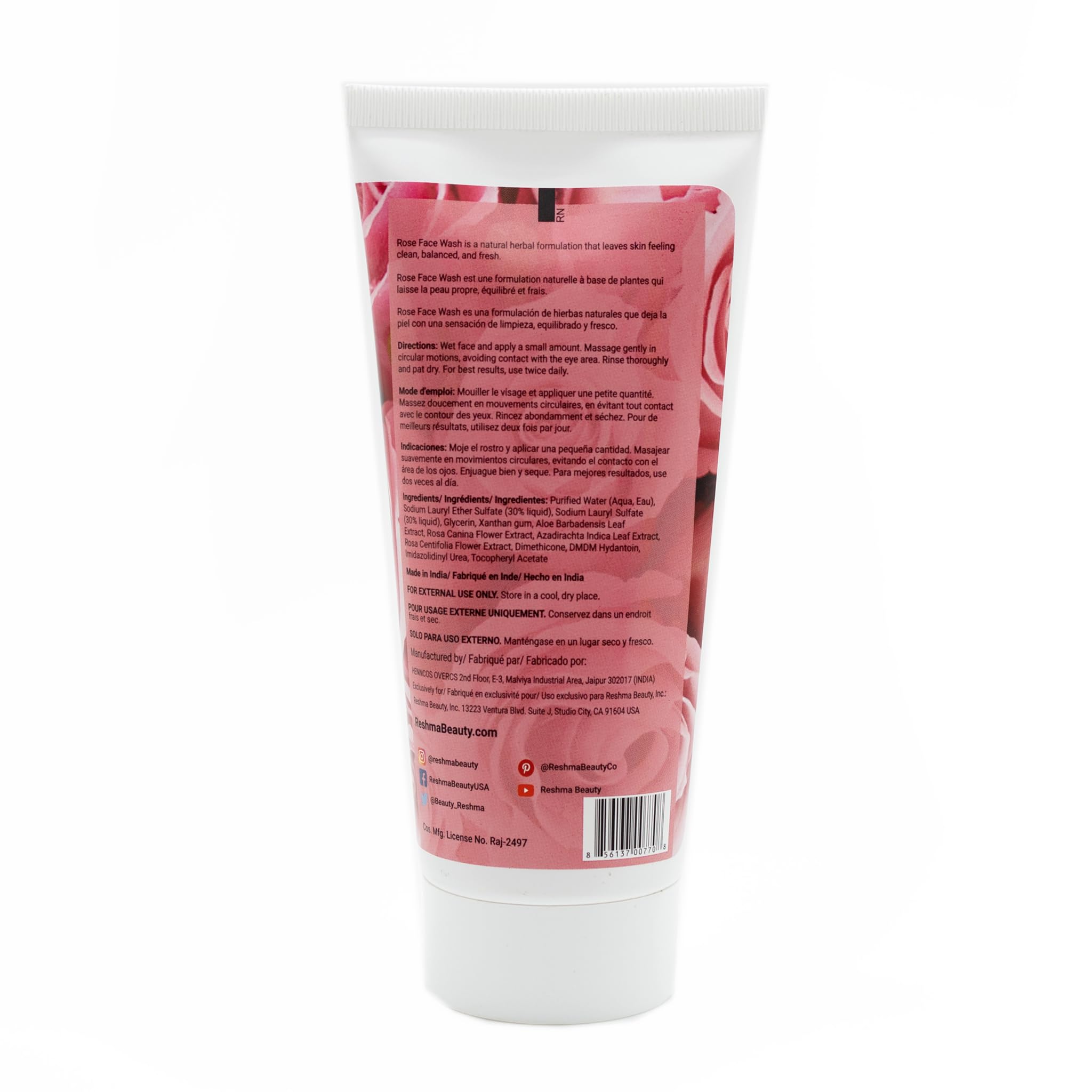 Reshma Rose Face Wash 5.07 oz