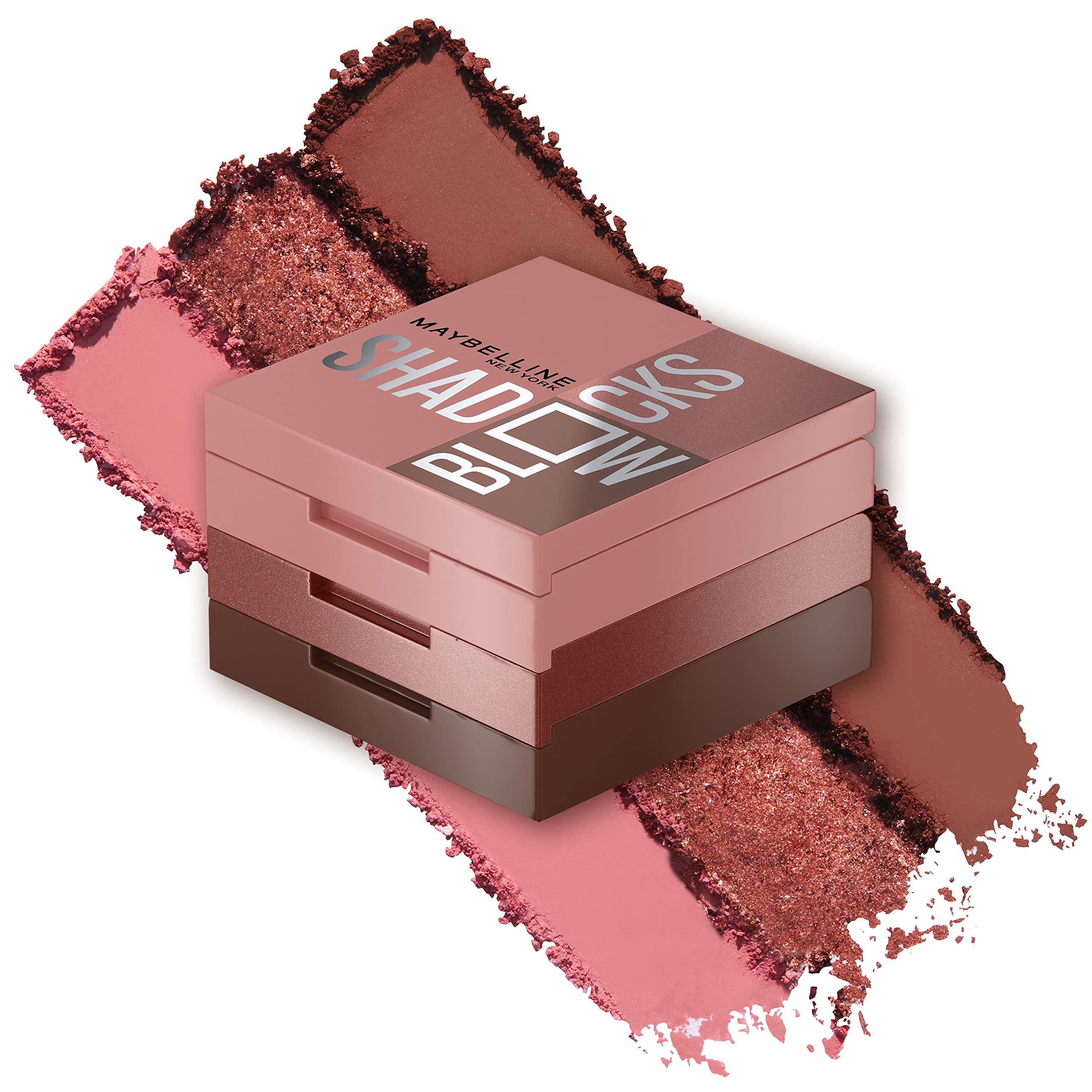 (12-pack) Maybelline New York Shadow Blocks Shadow Blocks Eyeshadow Palette, Stacked Eye Shadow Trio, West 4th & Perry St, 0.08 oz
