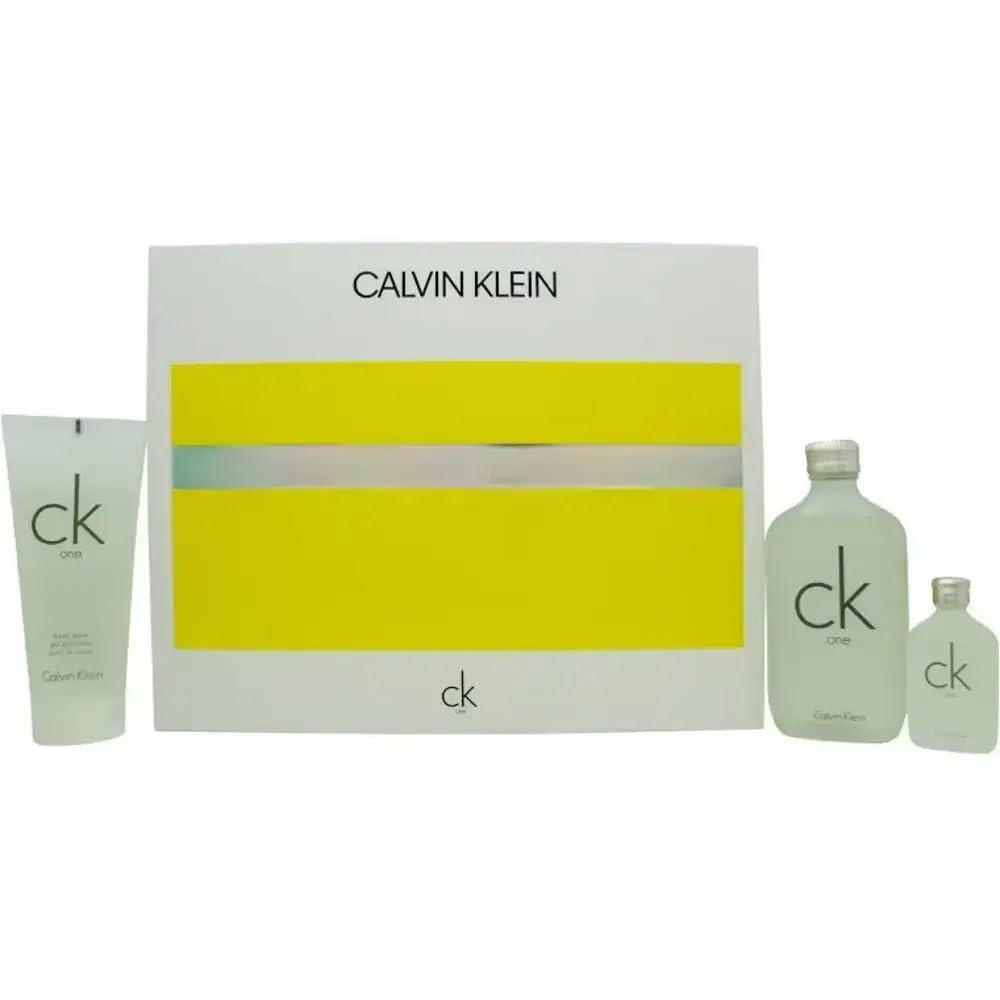 [Set] Calvin Klein Ck One 3 Piece Unisex and Body Wash Unisex EDT 3.3 oz