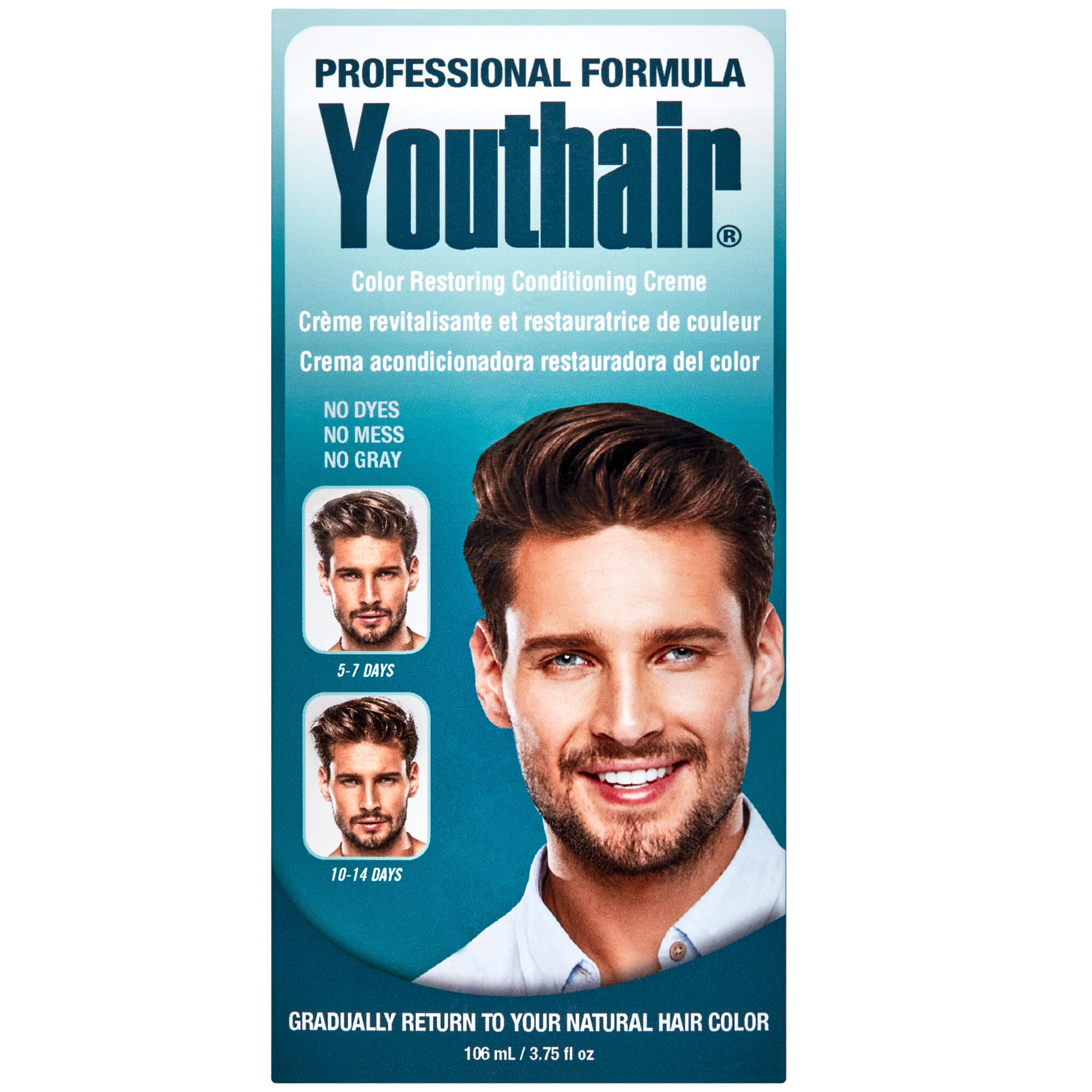 Youthair Crème Hair Color Restoring Conditioning Formula for Gray Hair Coverage