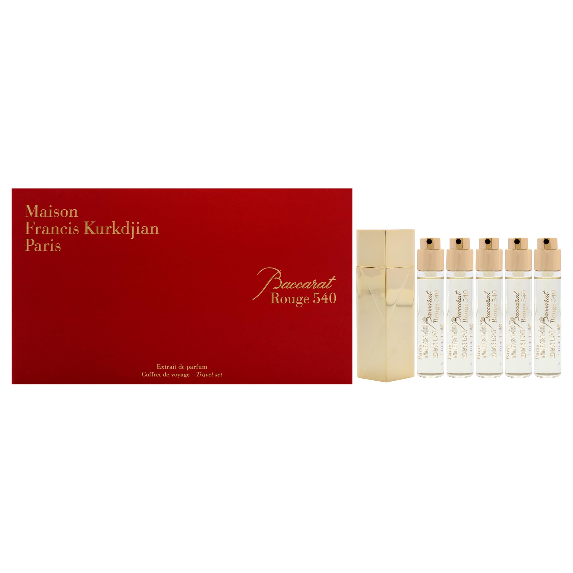 [Set] Maison Francis Kurkdjian Baccarat Rouge 540 U 5 Pc Travel Set