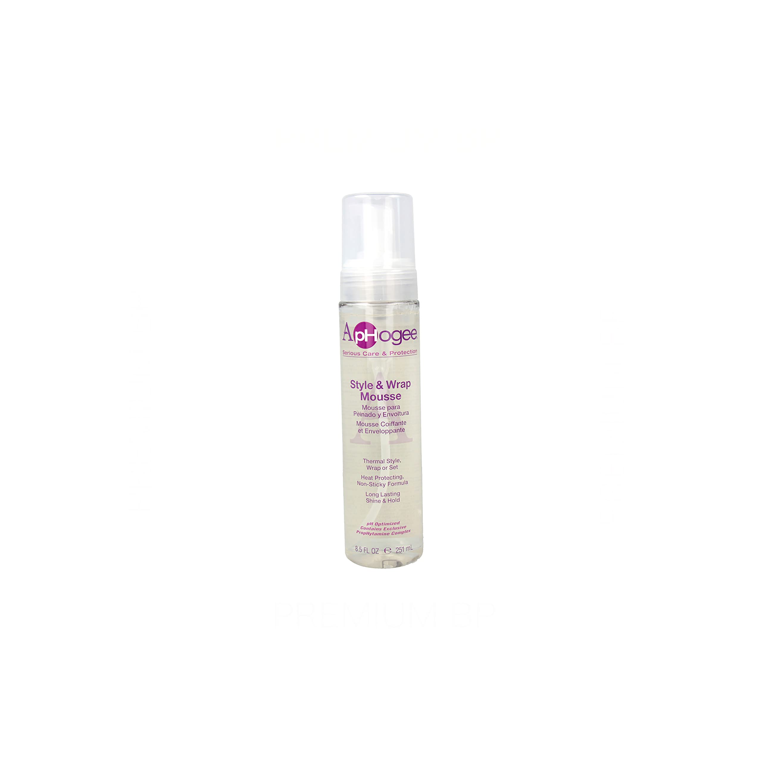 Aphogee Style Wrap Mousse Alcohol Free Long Lasting Hold Adds Shine Body Heat
