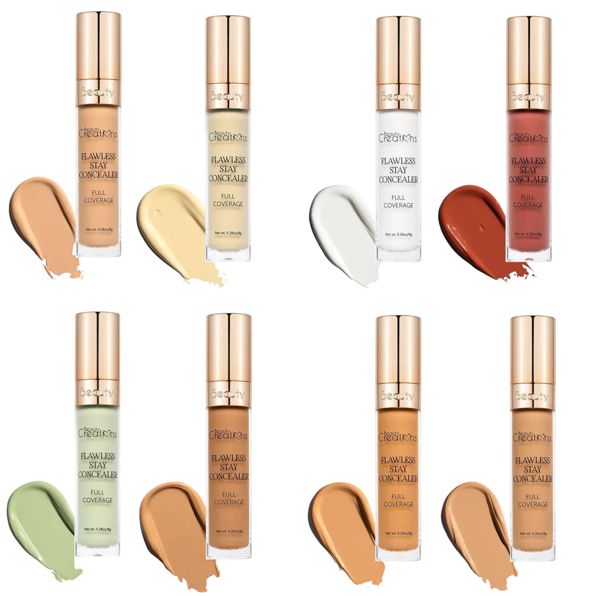 (14-pack) Beauty Creations Flawless Stay Concealer Assorted