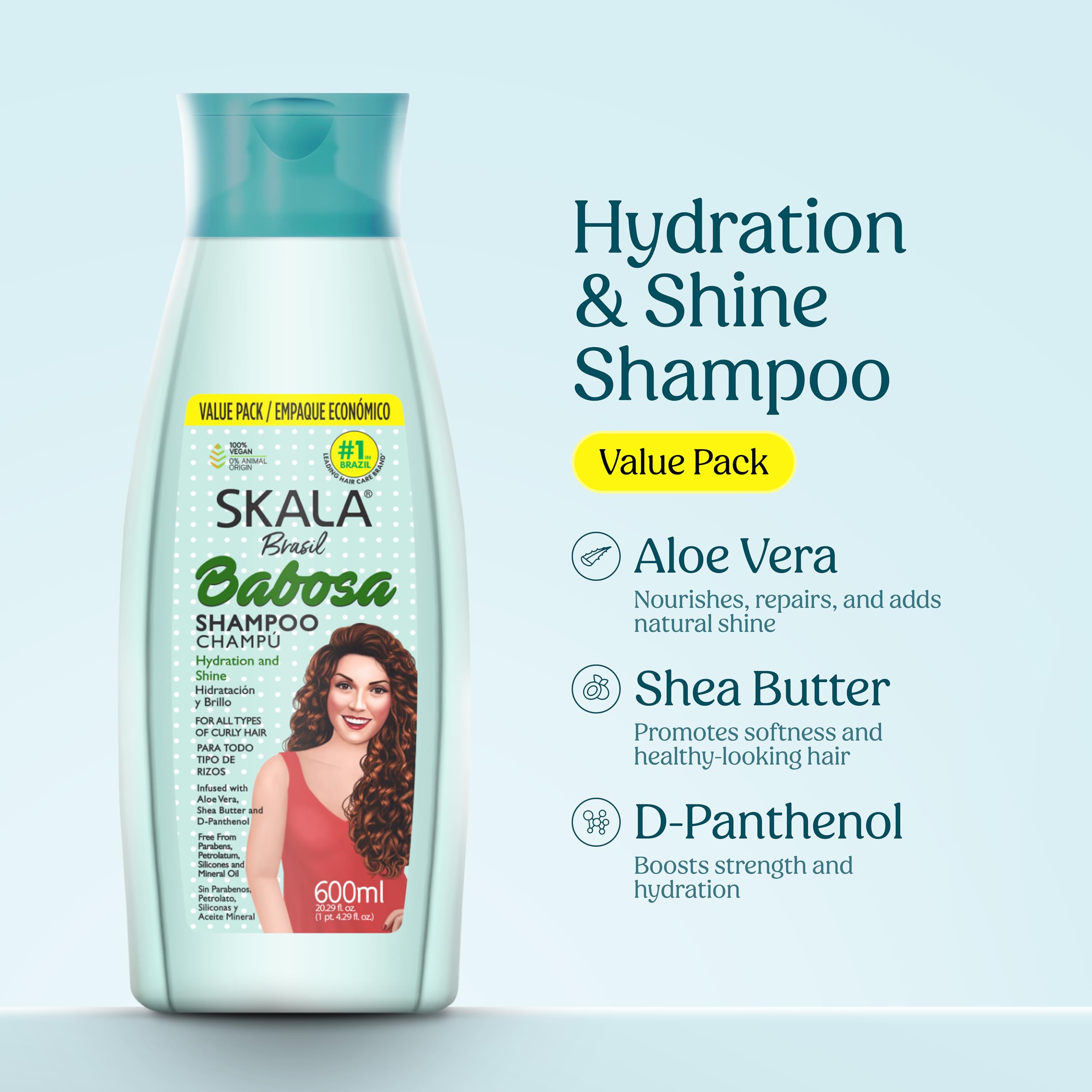Skala Shampoo Babosa / 600 ml (20.29 oz)