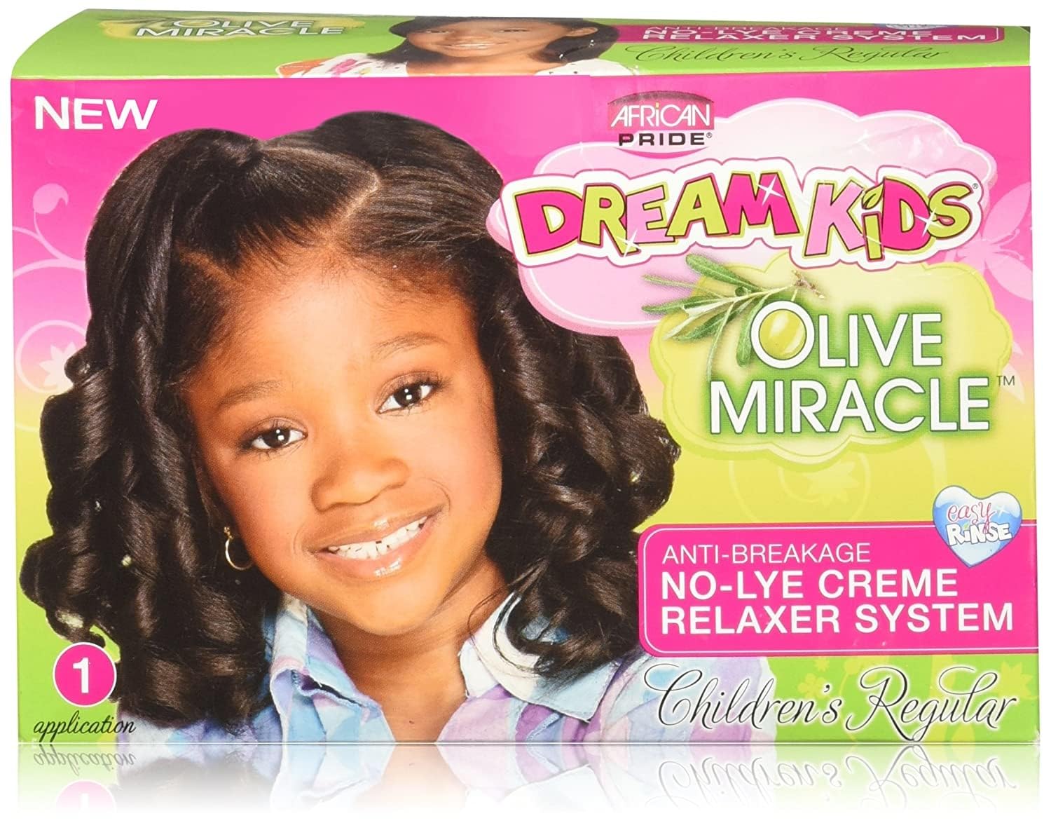 African Pride Dream Kids Olive Miracle Relaxer Regular Contains Olive Oil Helps