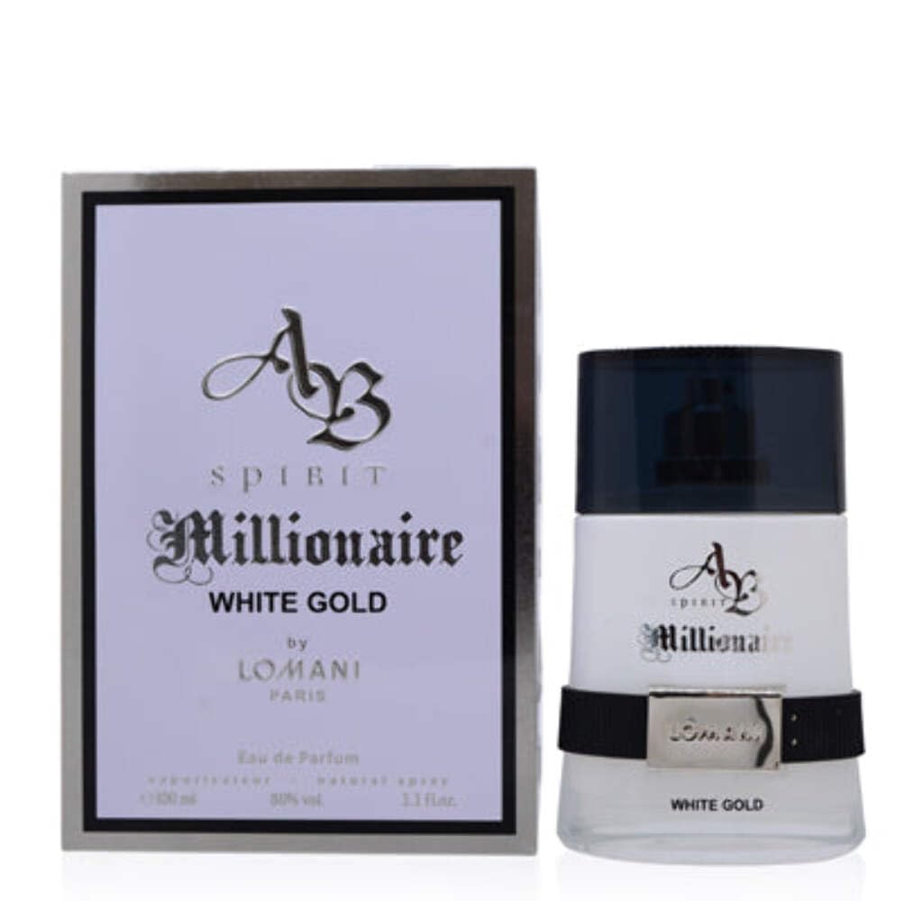 Lomani Spirit Millionaire White Gold Men EDP 3.3 oz