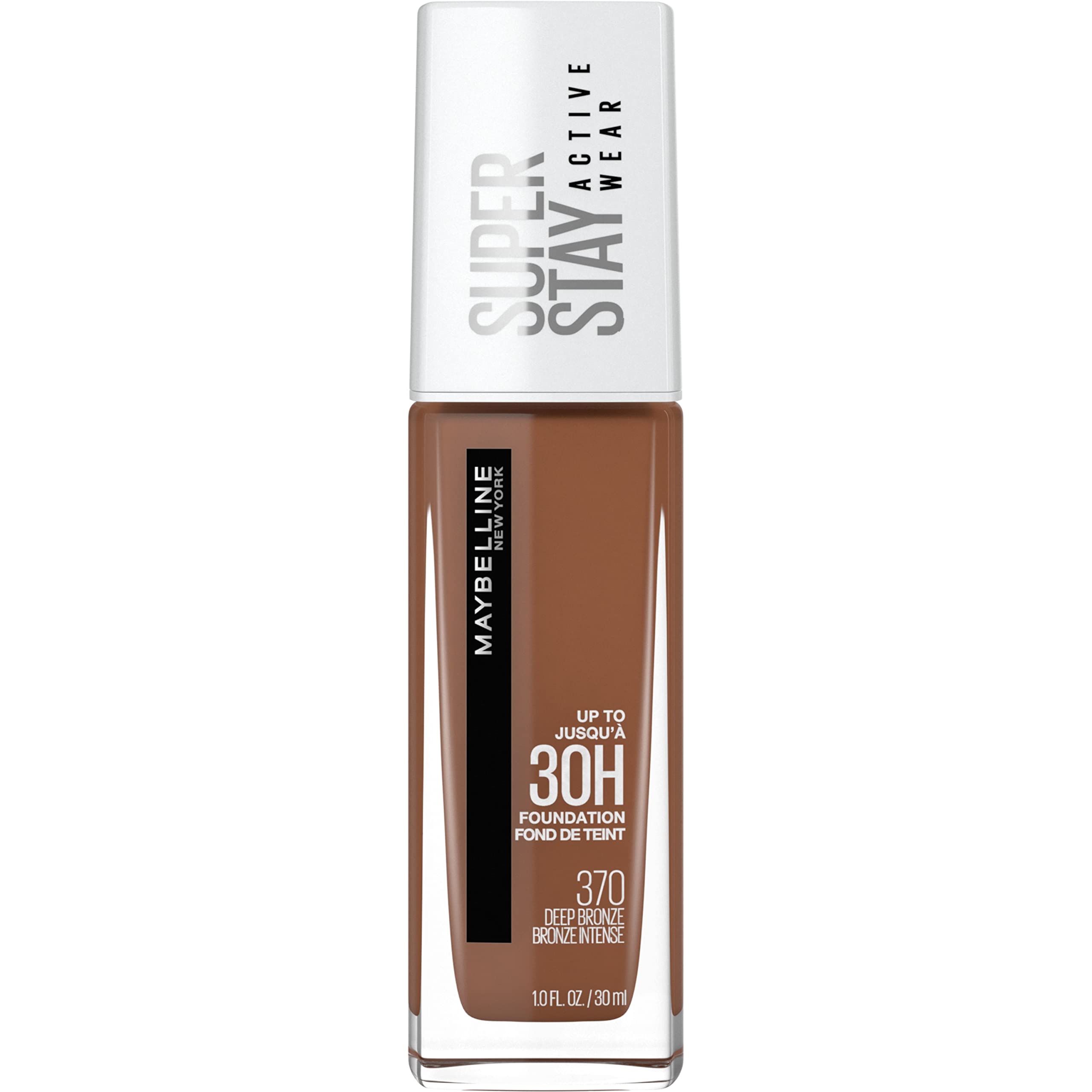 (12-pack) Maybelline Super Stay Full Coverage Liquid Foundation Active Wear Makeup, Up to 30Hr Wear, Transfer, Sweat & Water Resistant, Matte Finish, Deep Bronze, 1 Count
