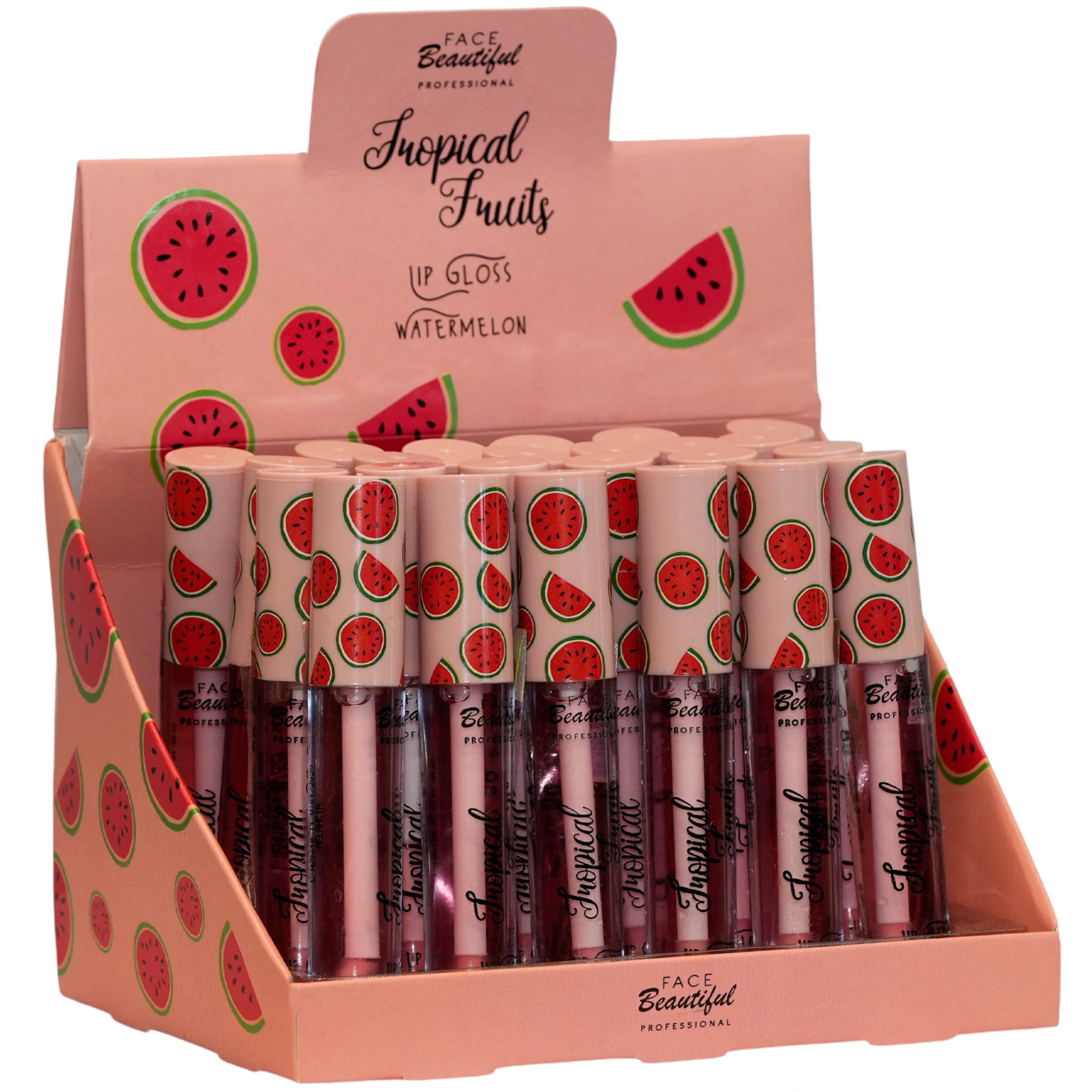 (24-pack) Face Beautiful Tropical Fruist Lip Gloss - Watermelon