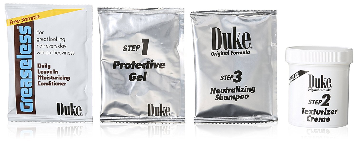 Duke Texturizing Creme Kit Regular | Easy To Use for All Hair Types 1 Count For