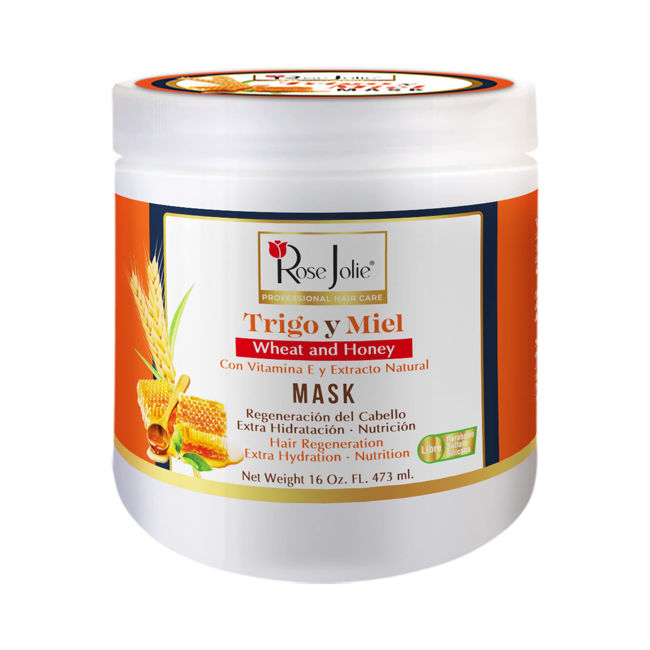 Rose Jolie Deep Hydrating Hair Mask With Wheat Honey Deep Conditioner for Dry