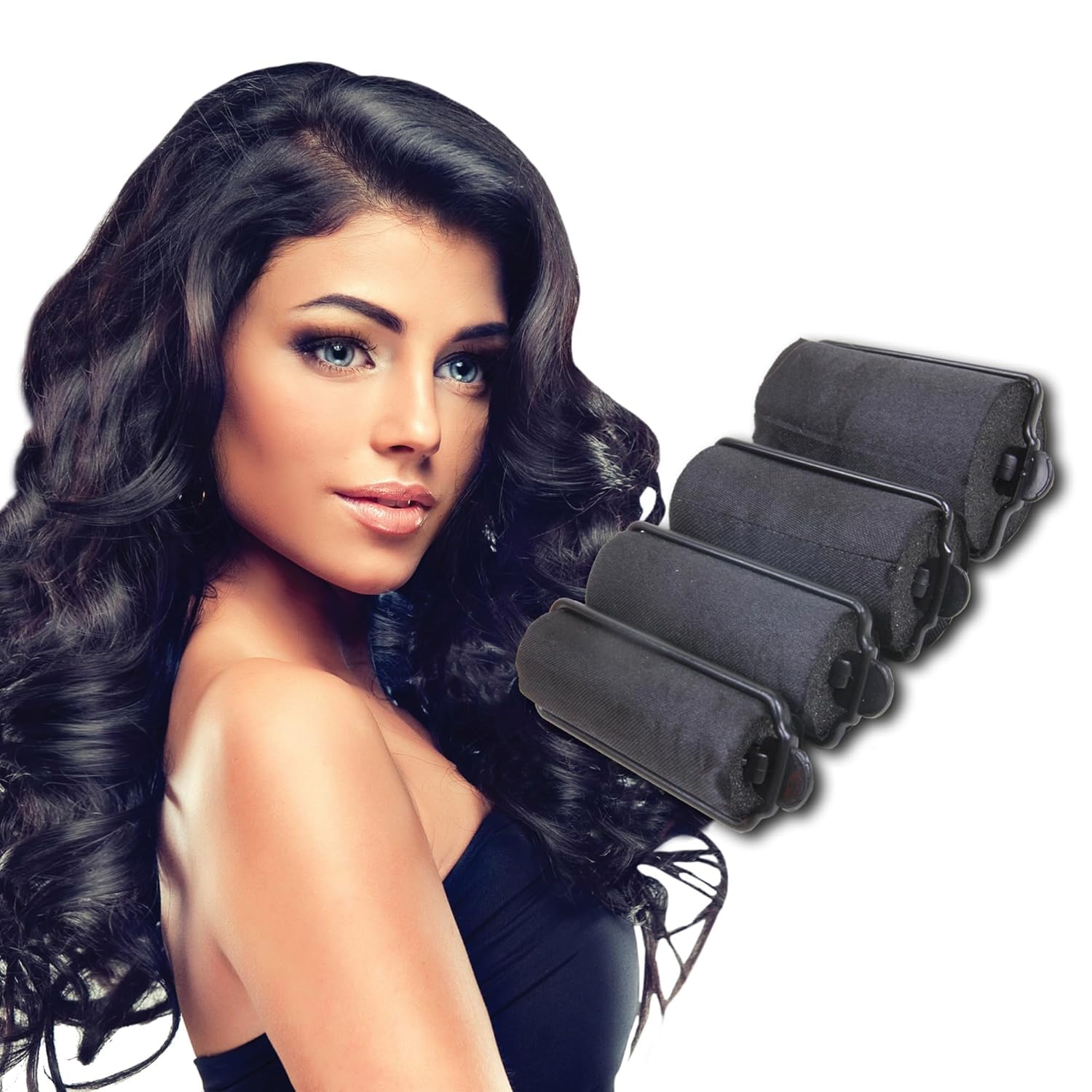 Donna Satin Foam Rollers 30pcs Soft Heatless Hair Rollers for Sleeping Gentle (Set)