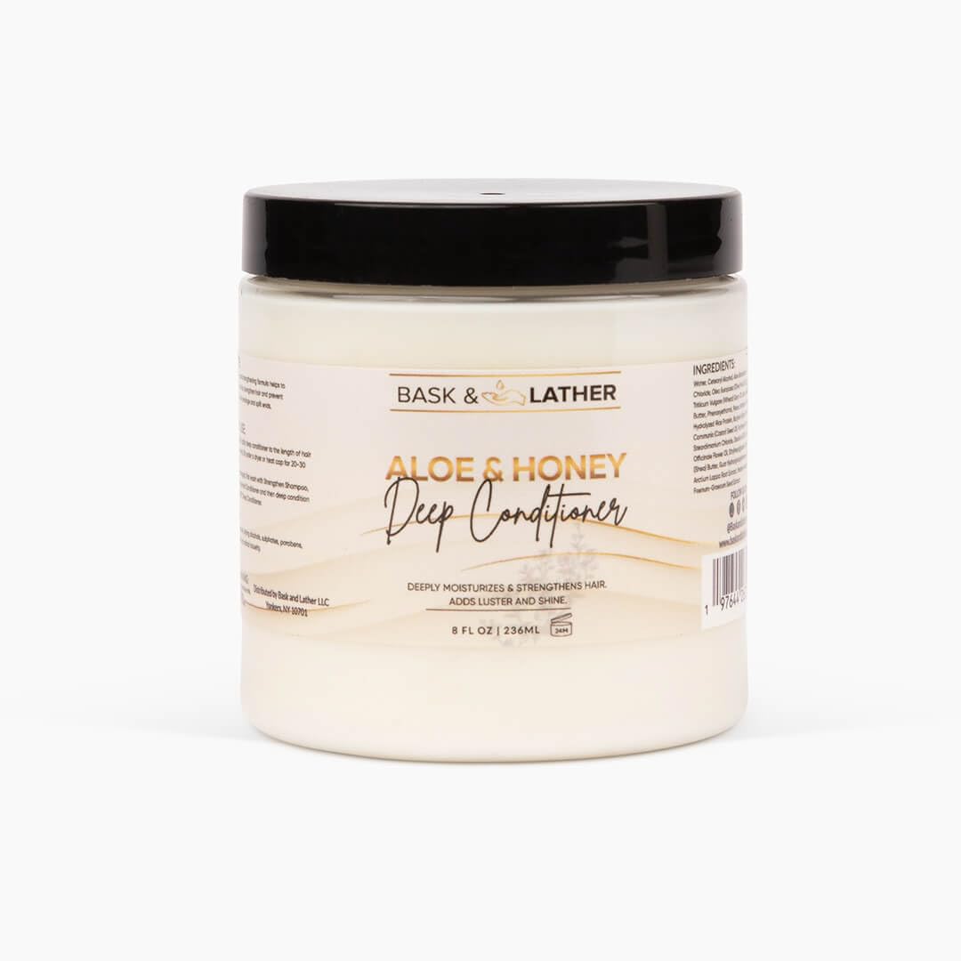Bask Lather Aloe Honey Deep Conditioner Moisturizing Hair Mask With Aloe Vera